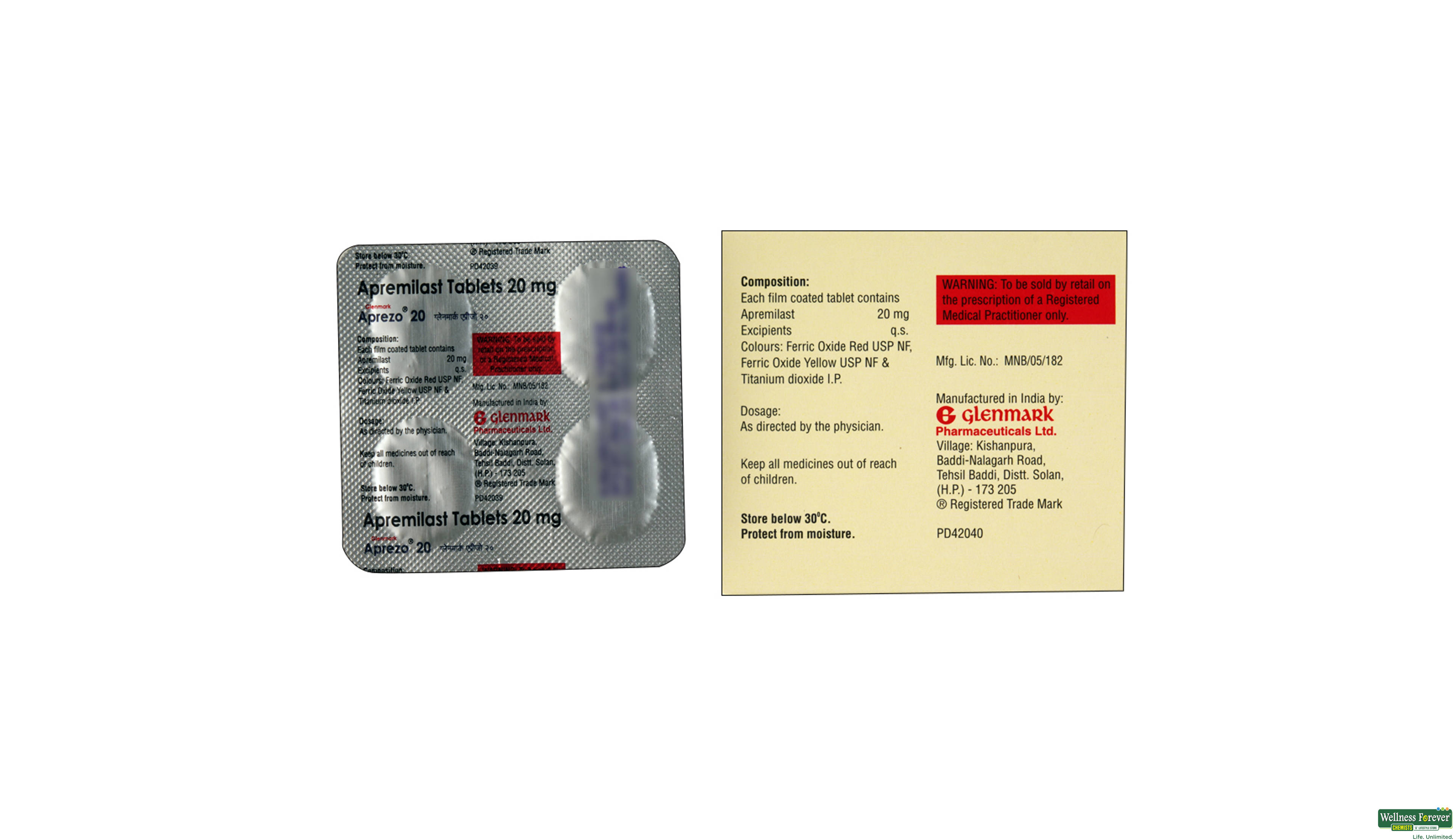 APREZO 20MG 4TAB- 2, 4TAB, 