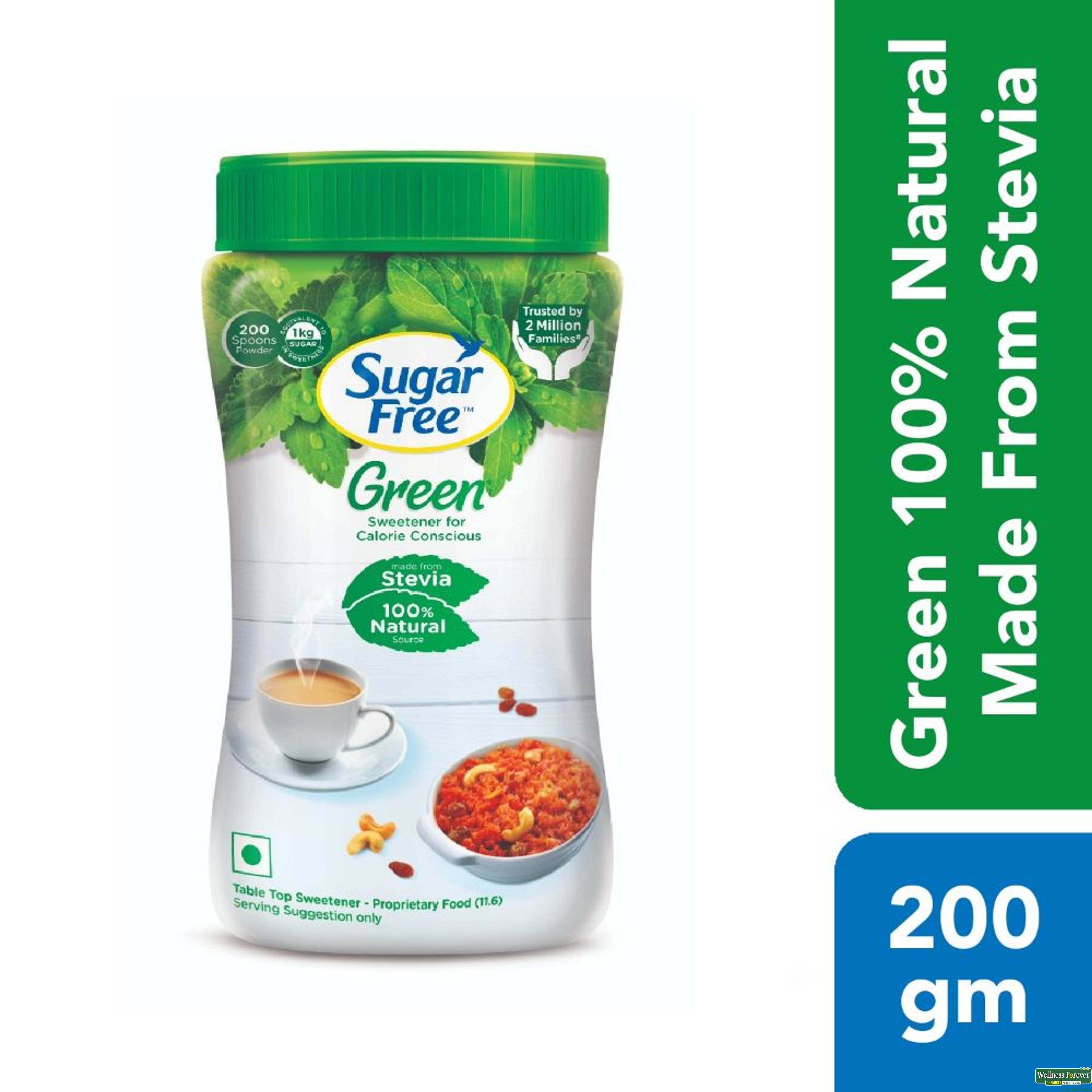 Sugar Free Green Stevia Powder, 200 g-image