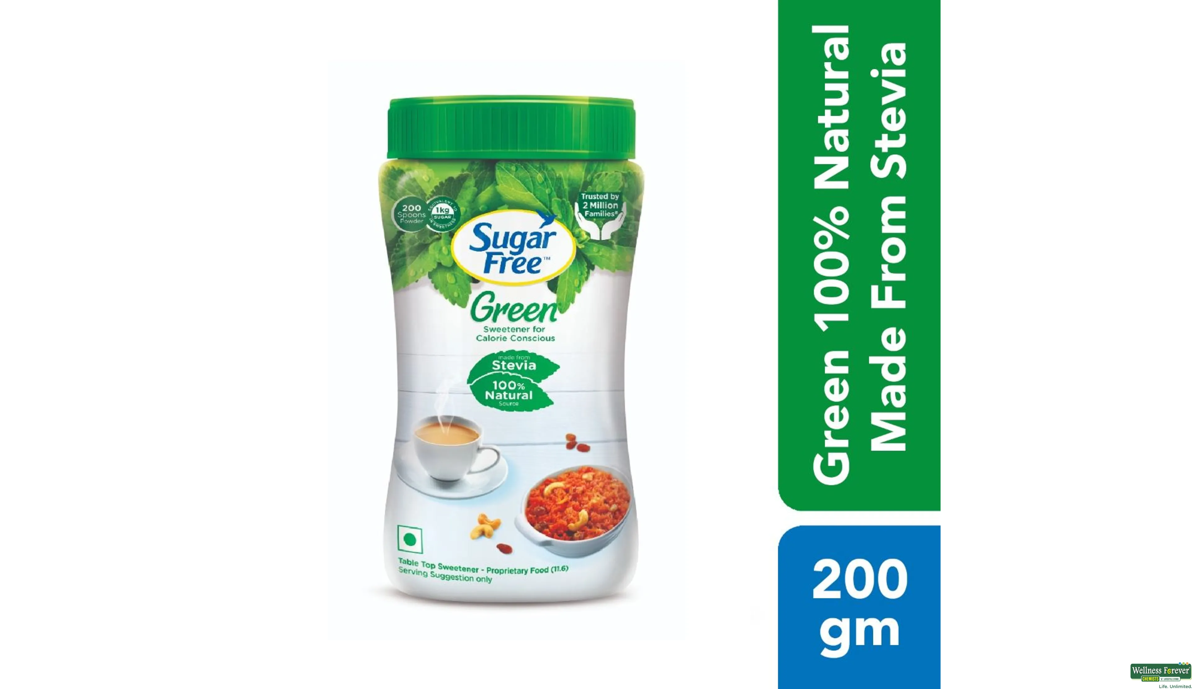 SUGAR FREE GREEN POW 200GM- 1, 200GM, null