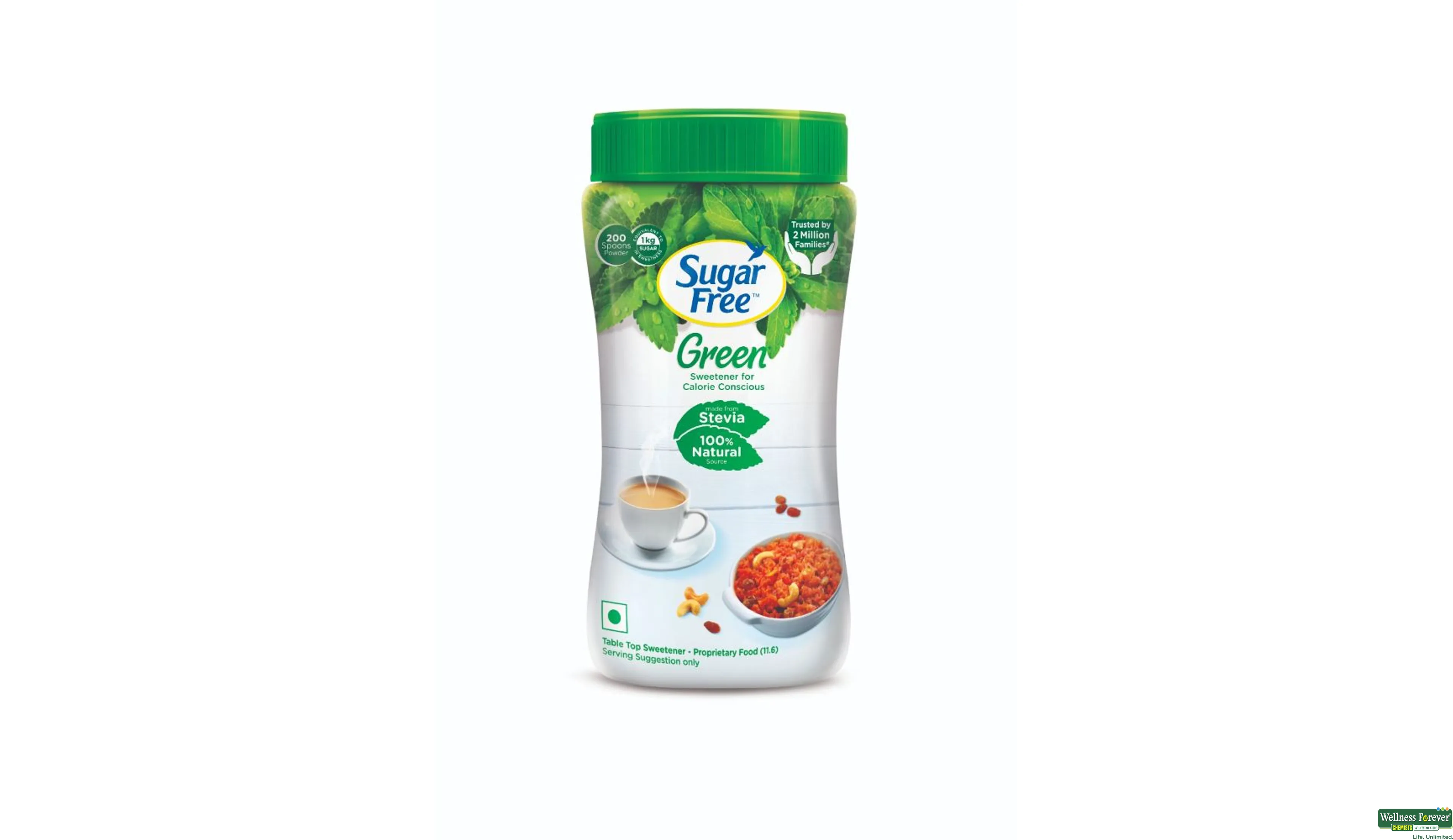 SUGAR FREE GREEN POW 200GM- 2, 200GM, null