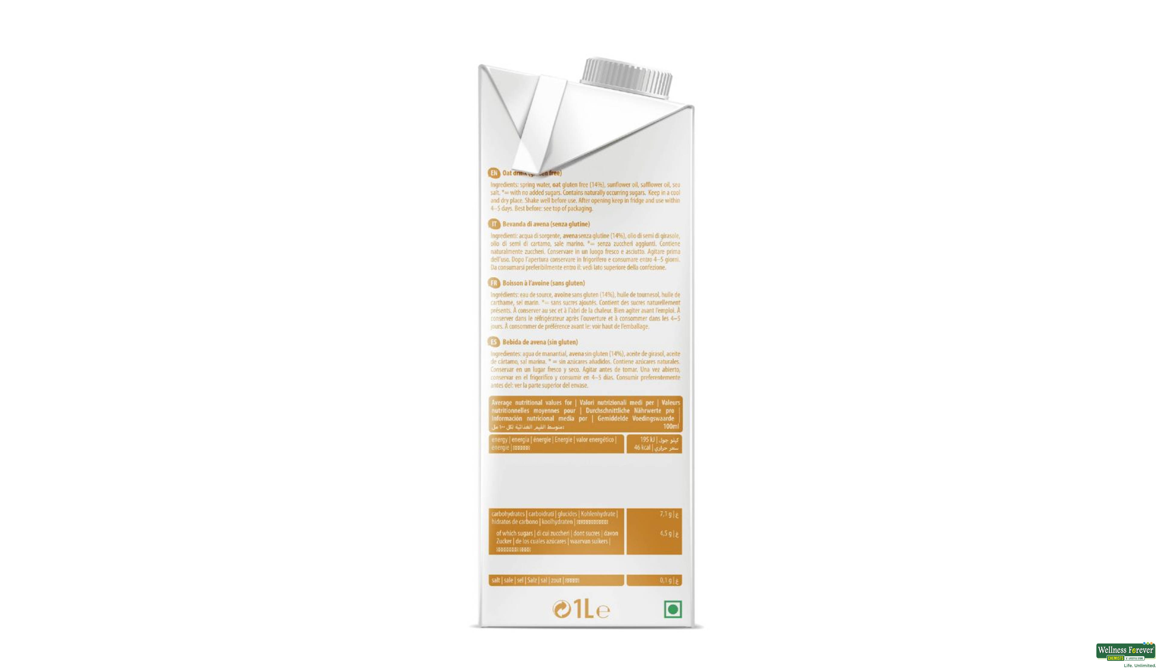 THE BRIDGE OAT MILK 1LTR- 2, 1LTR, null