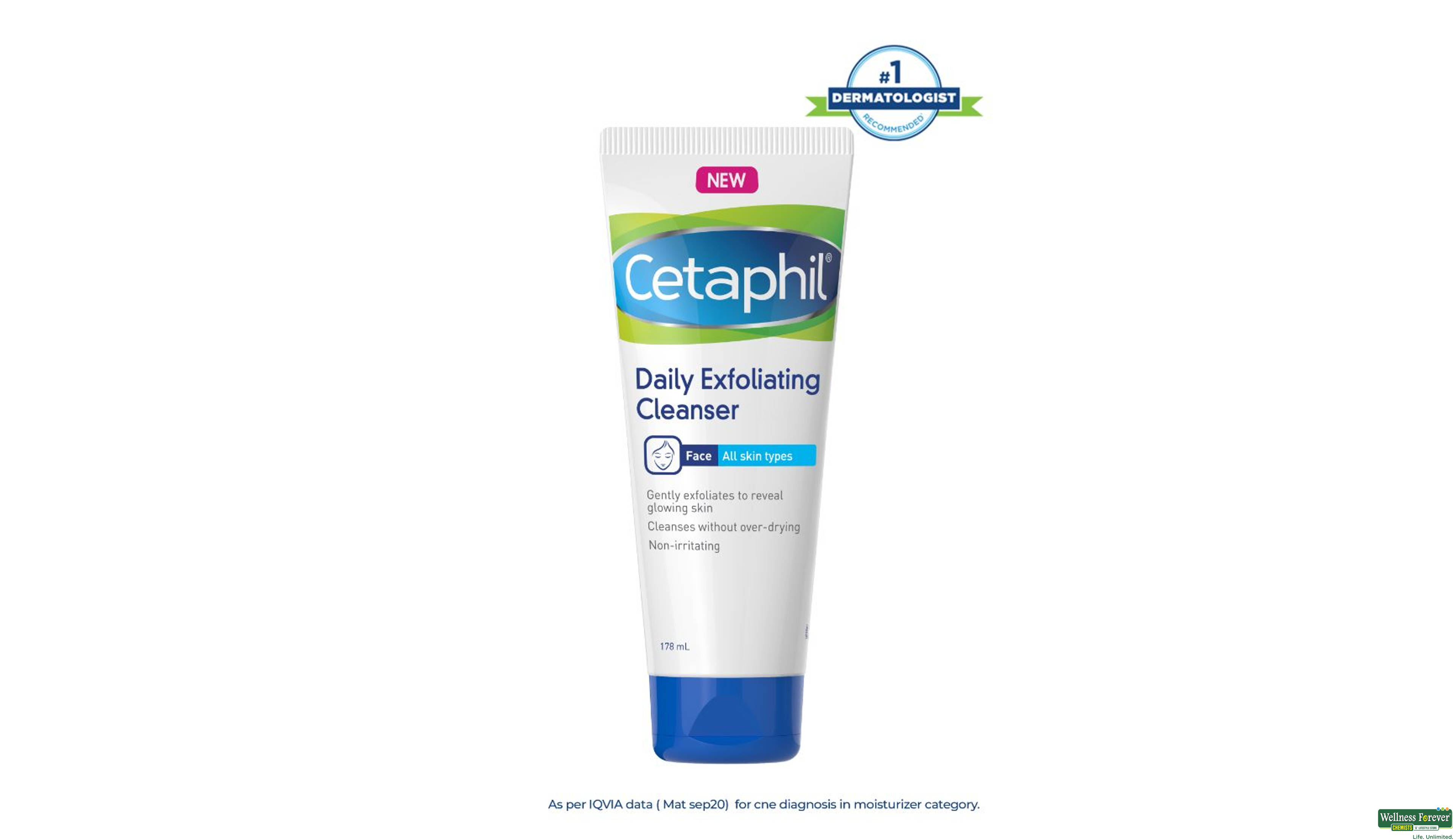 CETAPHIL F/CLNS DAILY EXFOLIATING 178ML- 1, 178ML, 