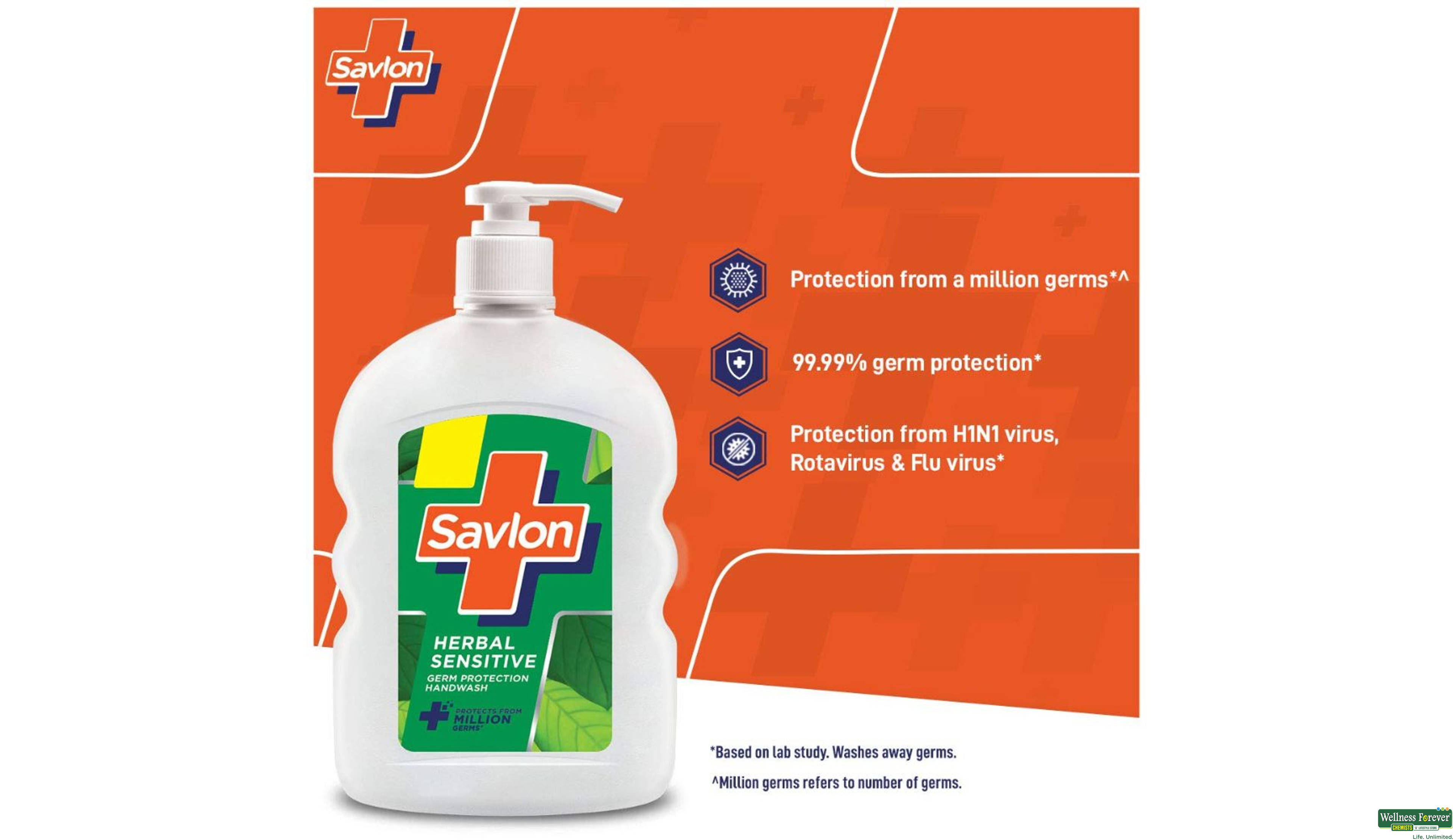 SAVLON H/WASH HERBAL SENSITIVE 500ML- 2, 500ML, 