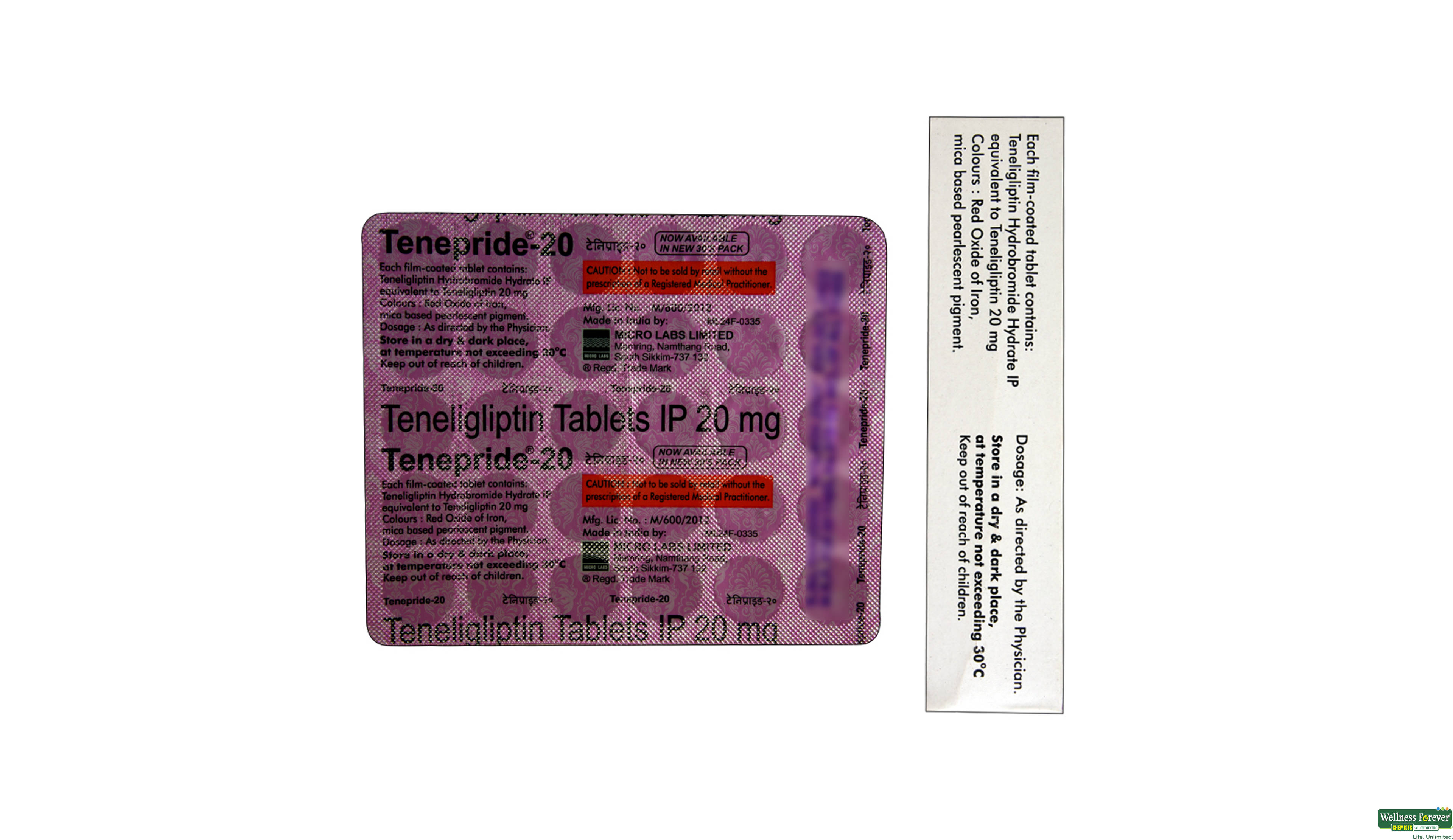 TENEPRIDE 20MG 30TAB- 2, 30TAB, 
