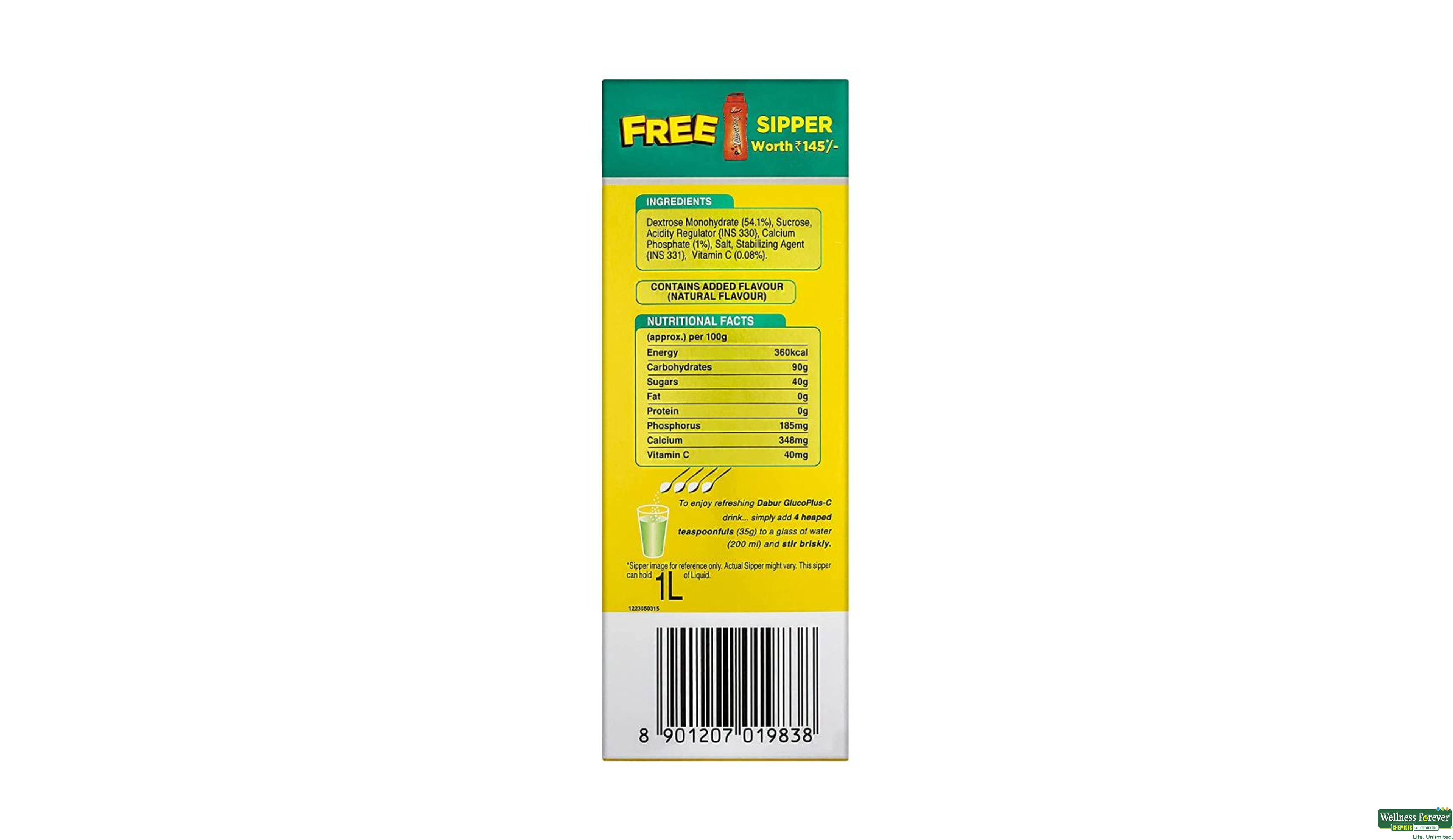 DABUR GLUCOPLUS-C PWDR LEMON 1KG- 3, 1KG, 