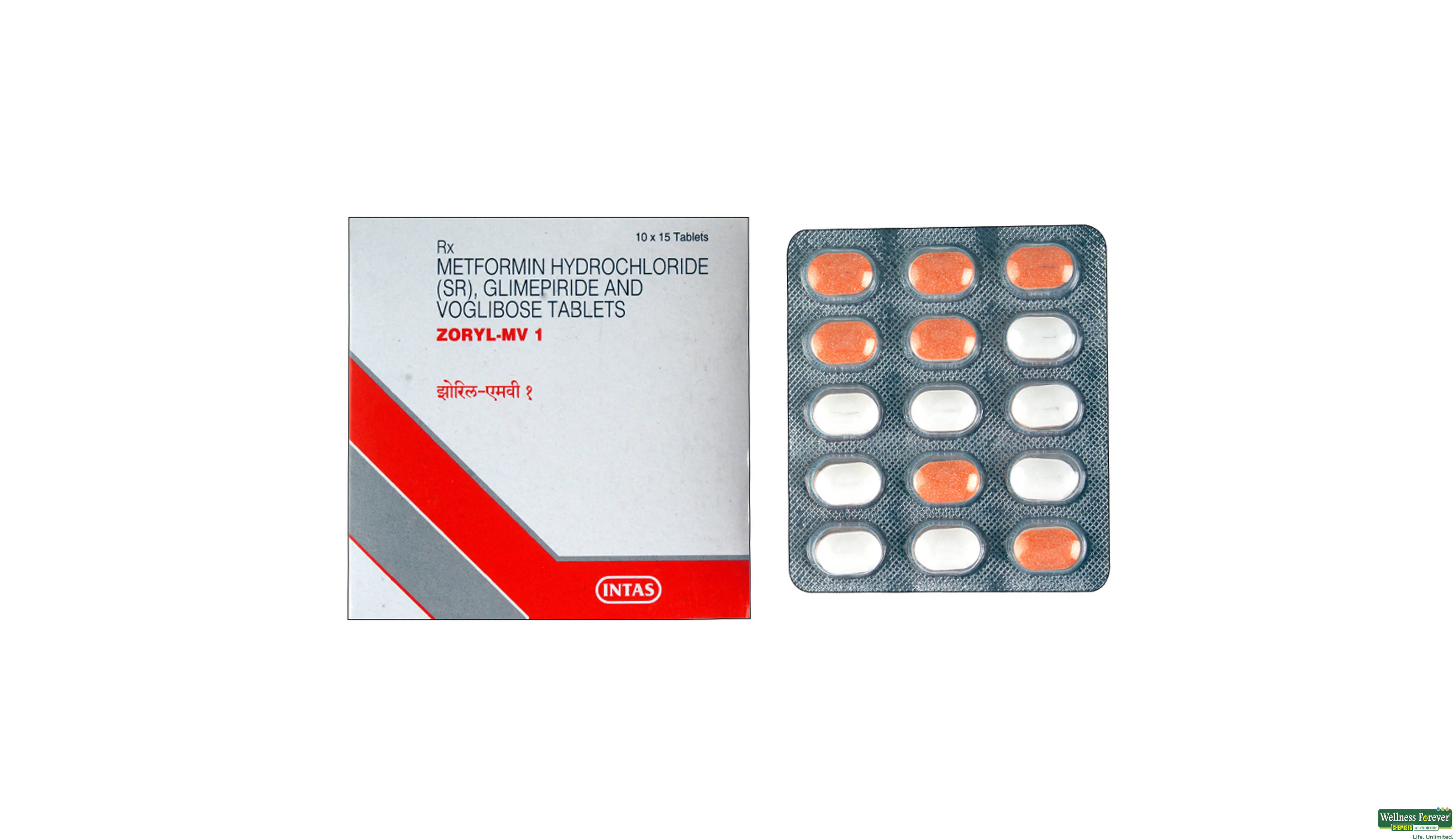 ZORYL-MV 1MG 15TAB- 1, 15TAB, 