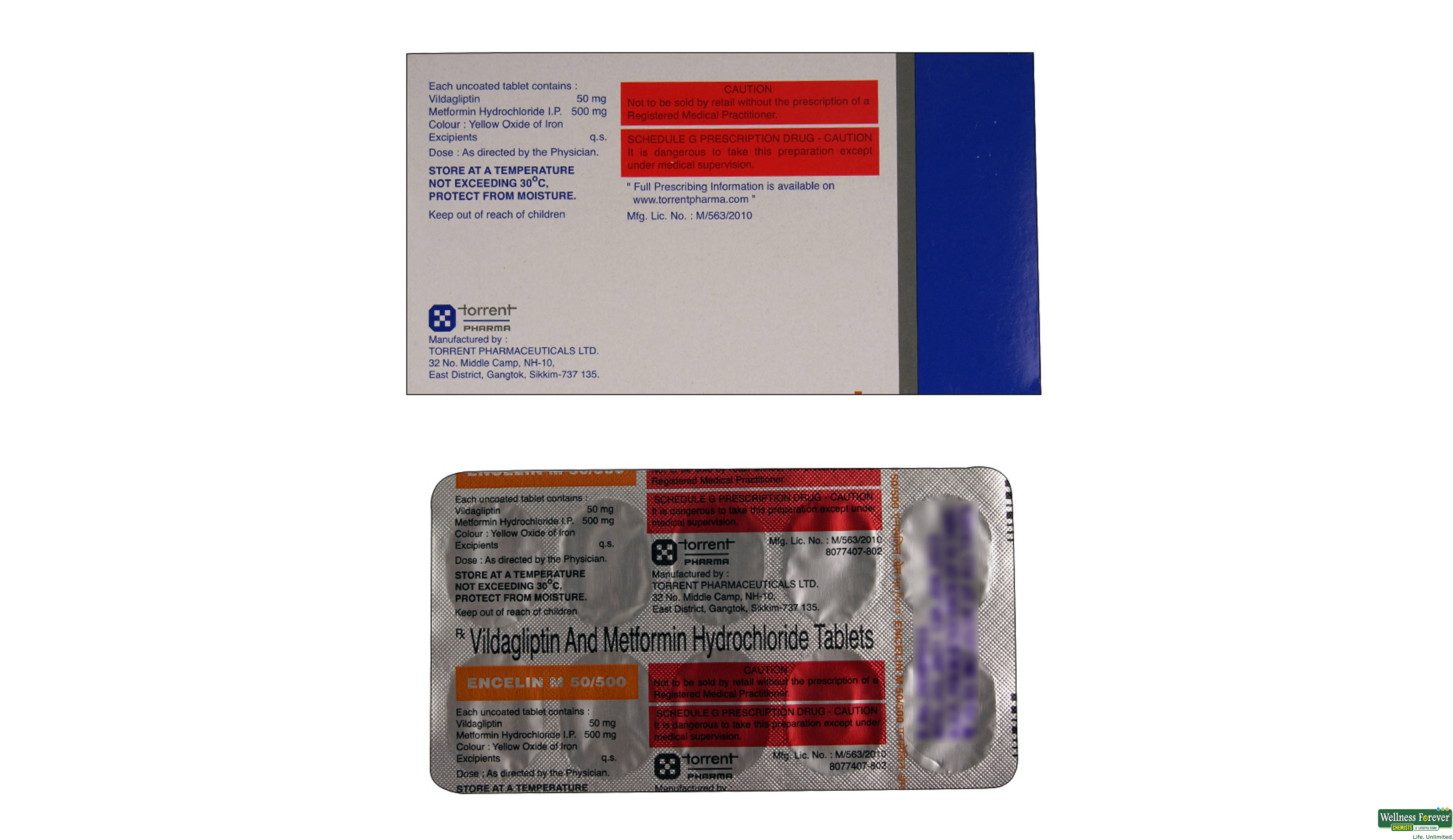 ENCELIN-M 50/500MG 10TAB- 2, 10TAB, 