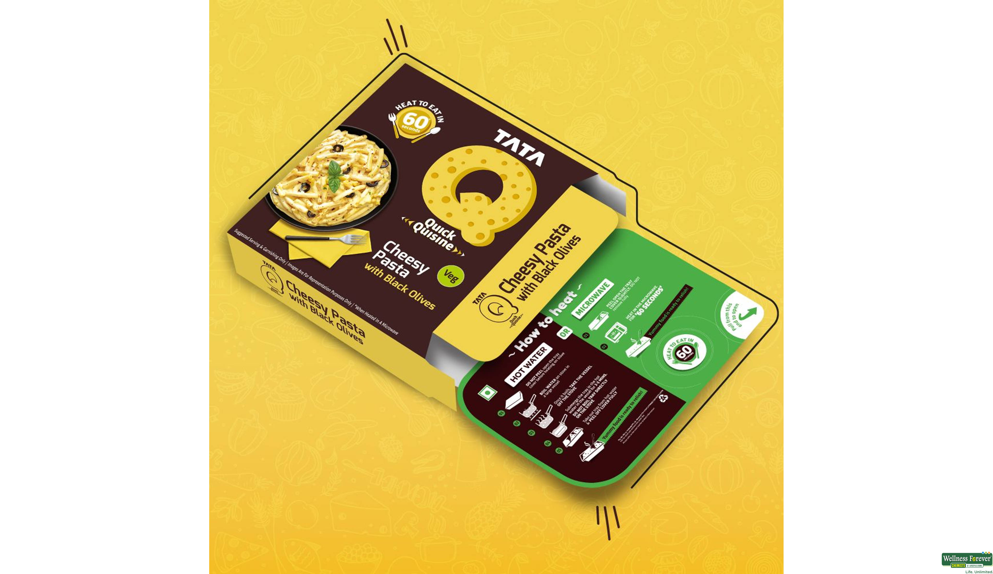 TATA Q  READY/EAT PASTA CHEESY 290GM- 4, 290GM, null