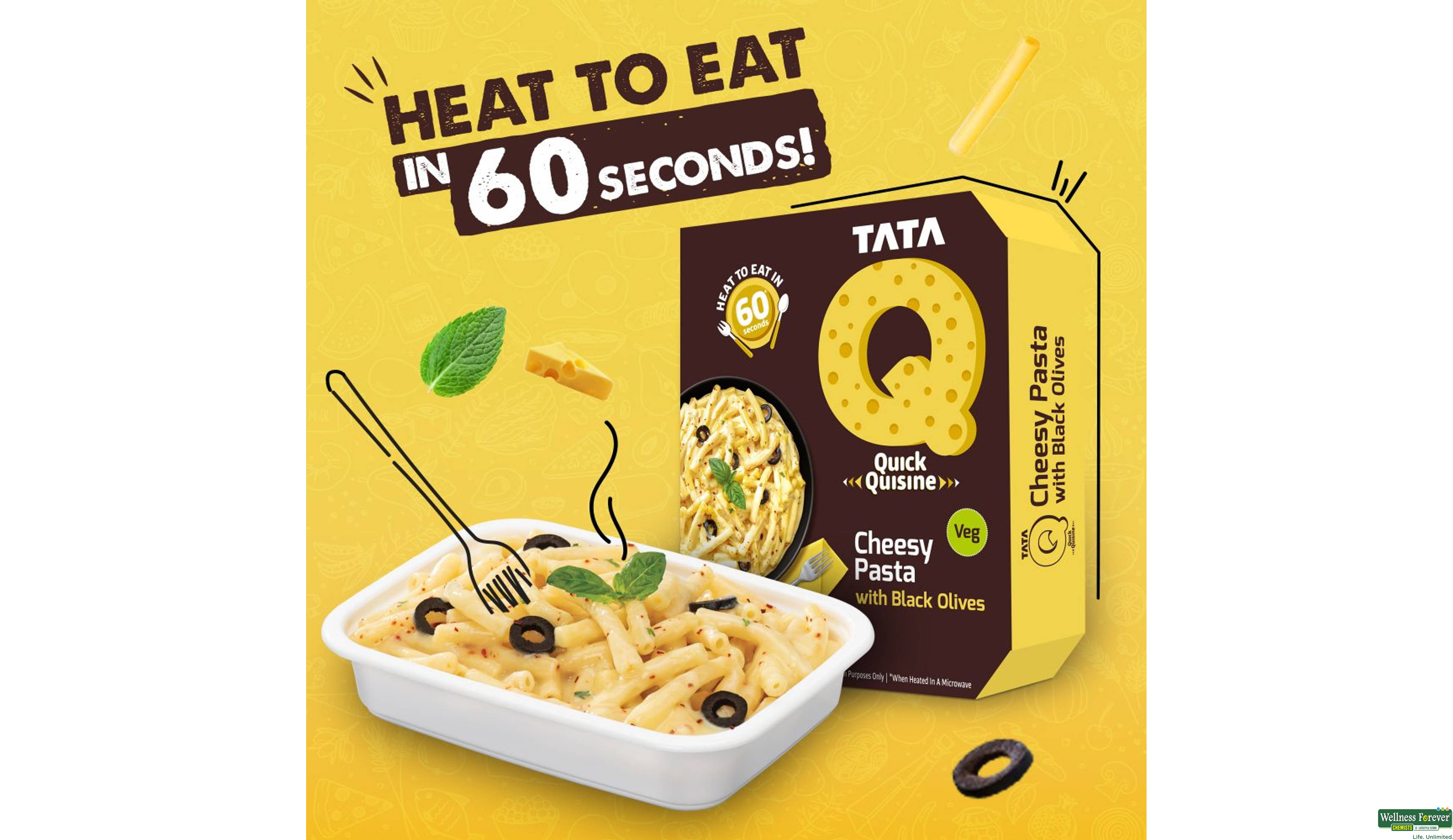 TATA Q  READY/EAT PASTA CHEESY 290GM- 6, 290GM, null