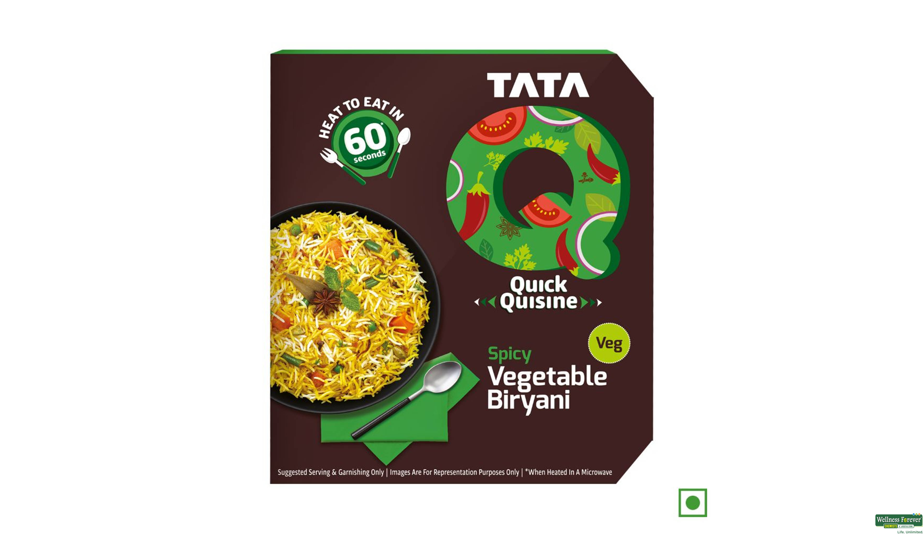 TATA Q READY/EAT VEG BIRYANI 330GM- 2, 330GM, null