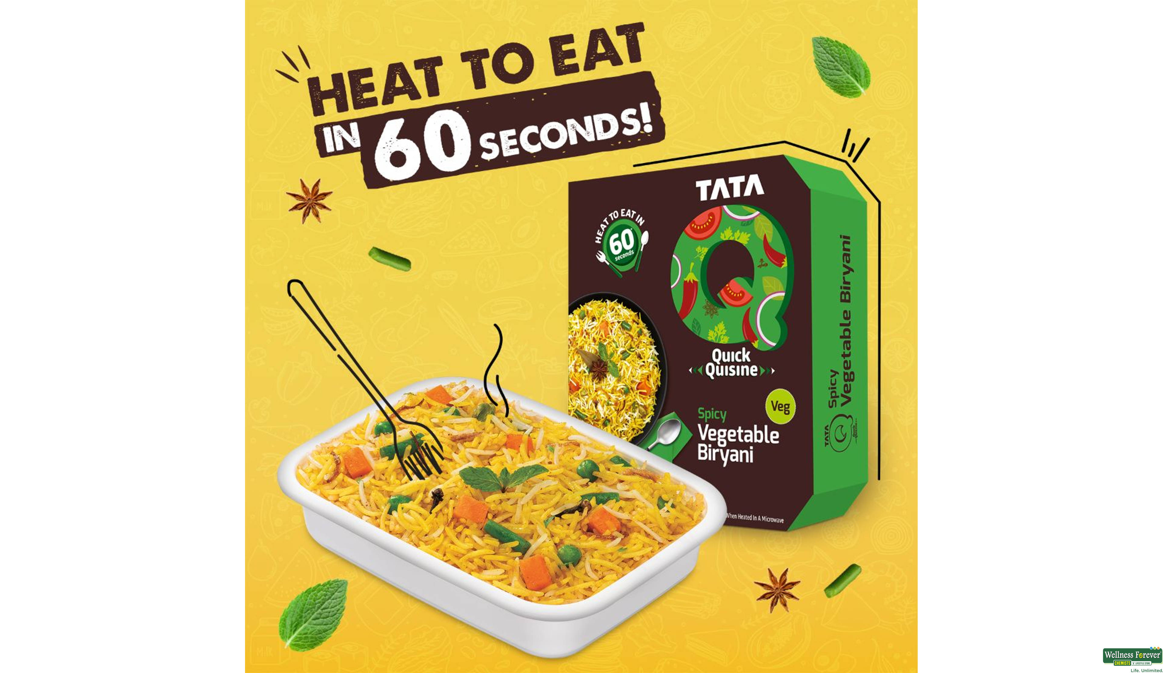 TATA Q READY/EAT VEG BIRYANI 330GM- 6, 330GM, null