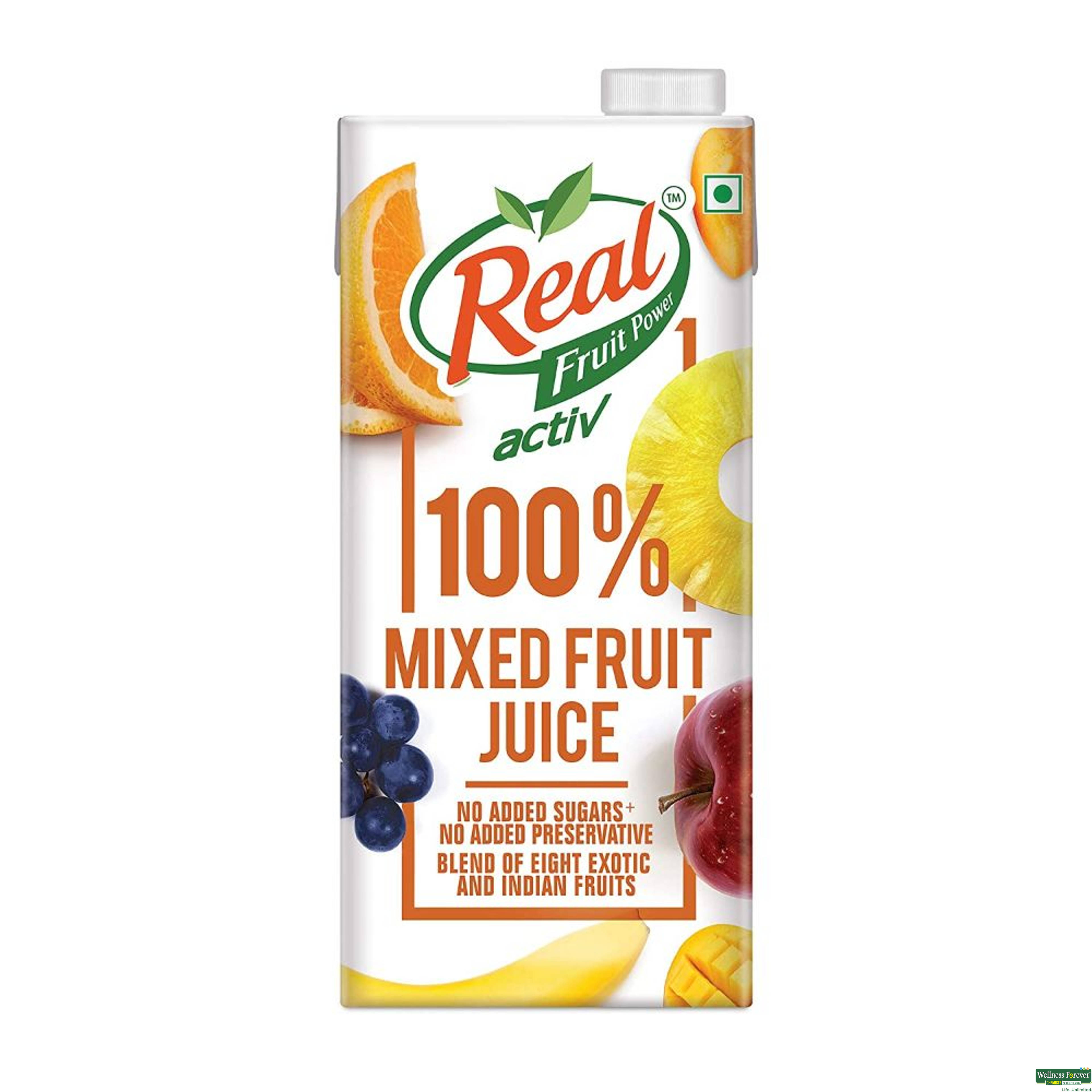 REAL JUICE ACTIVE 100% MIX FRUIT 1LTR-image