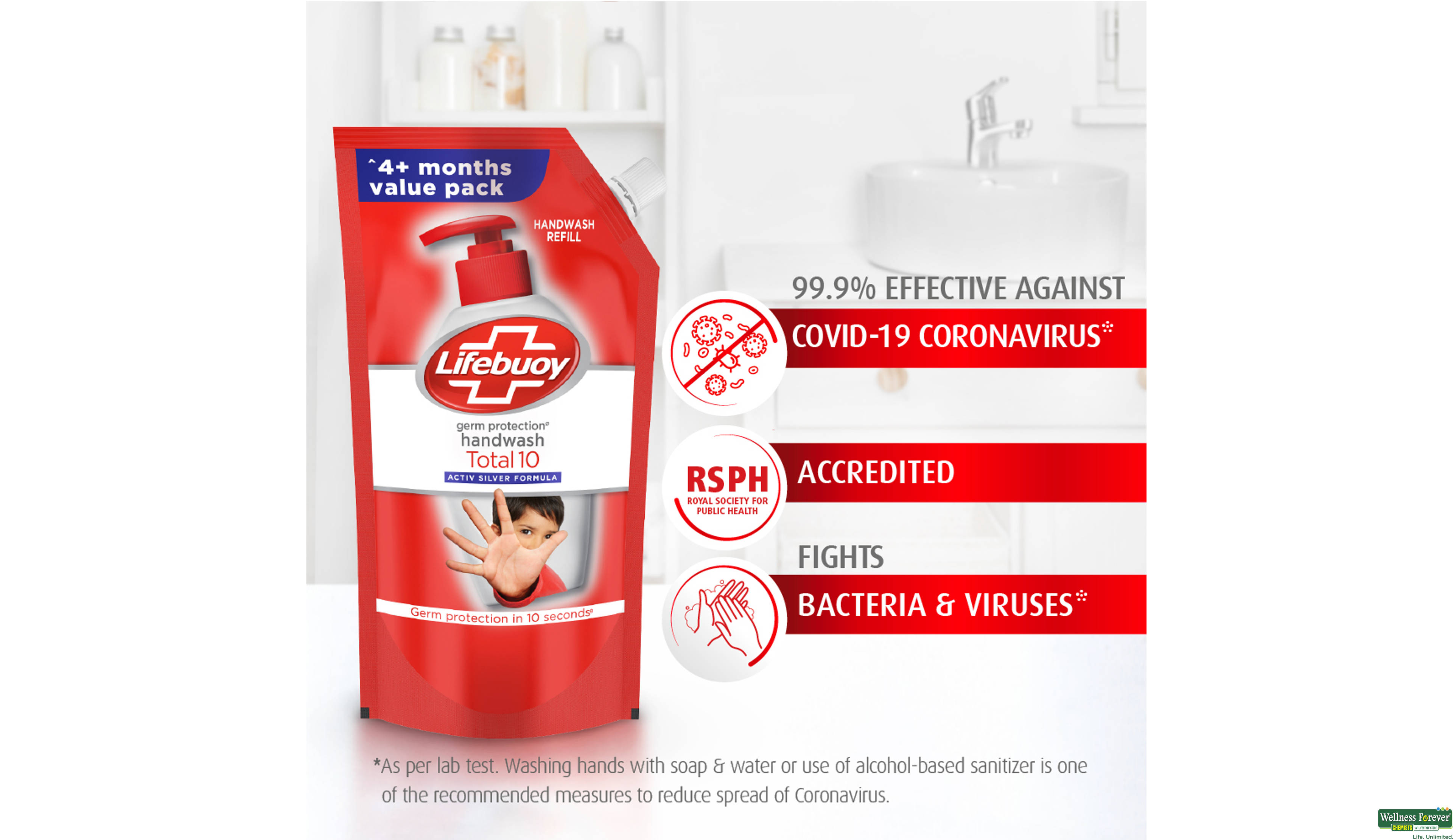 LIFEBUOY H/WASH TOTAL REF 675ML- 5, 675ML, 