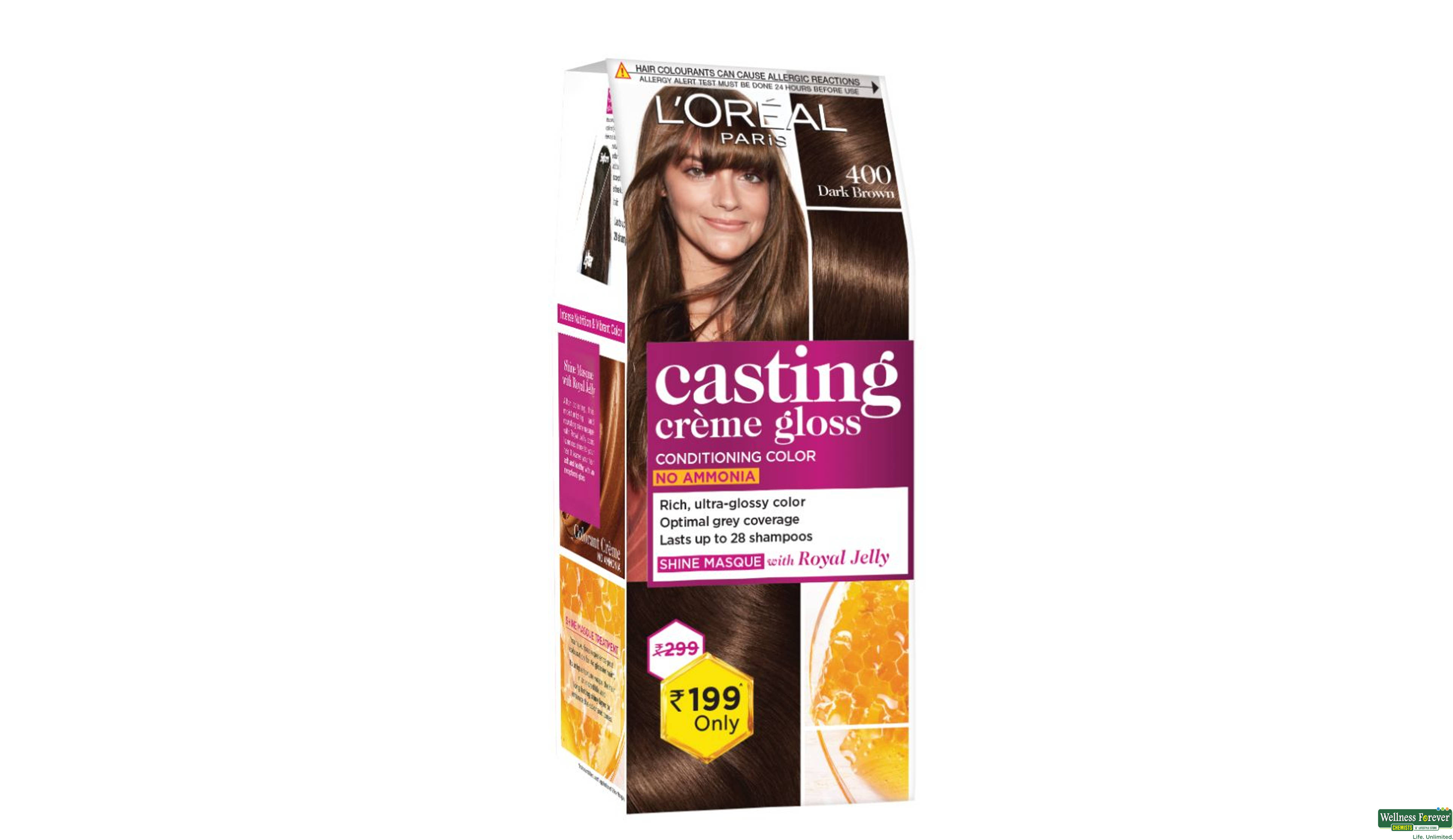 LOREAL HR/COLOR CAST D/BROWN 400 MINI 1PC- 2, 1PC, 