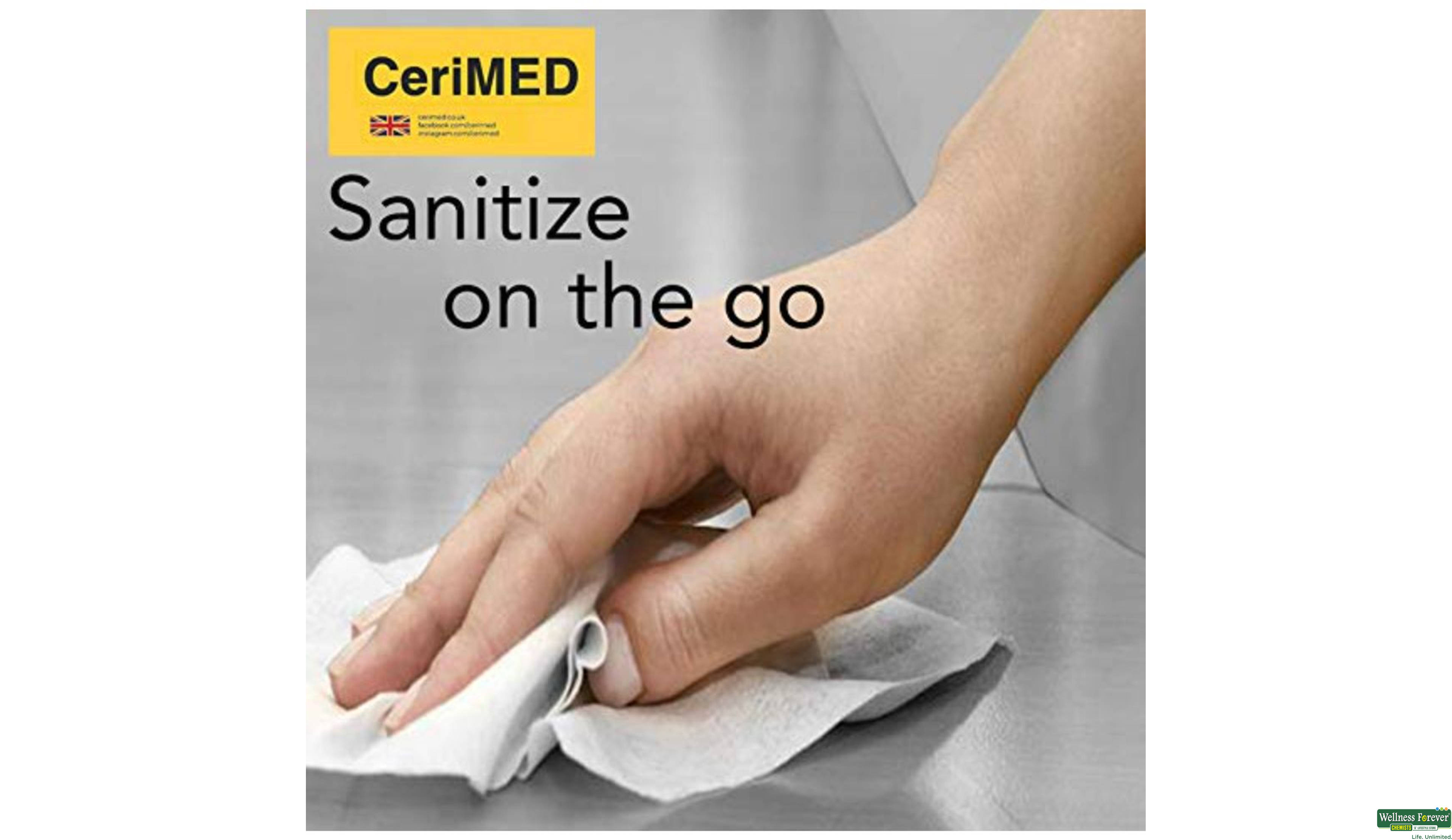 CERIMED SURFACE-Q SANITIZING WIPES 80PC- 2, 80PC, 