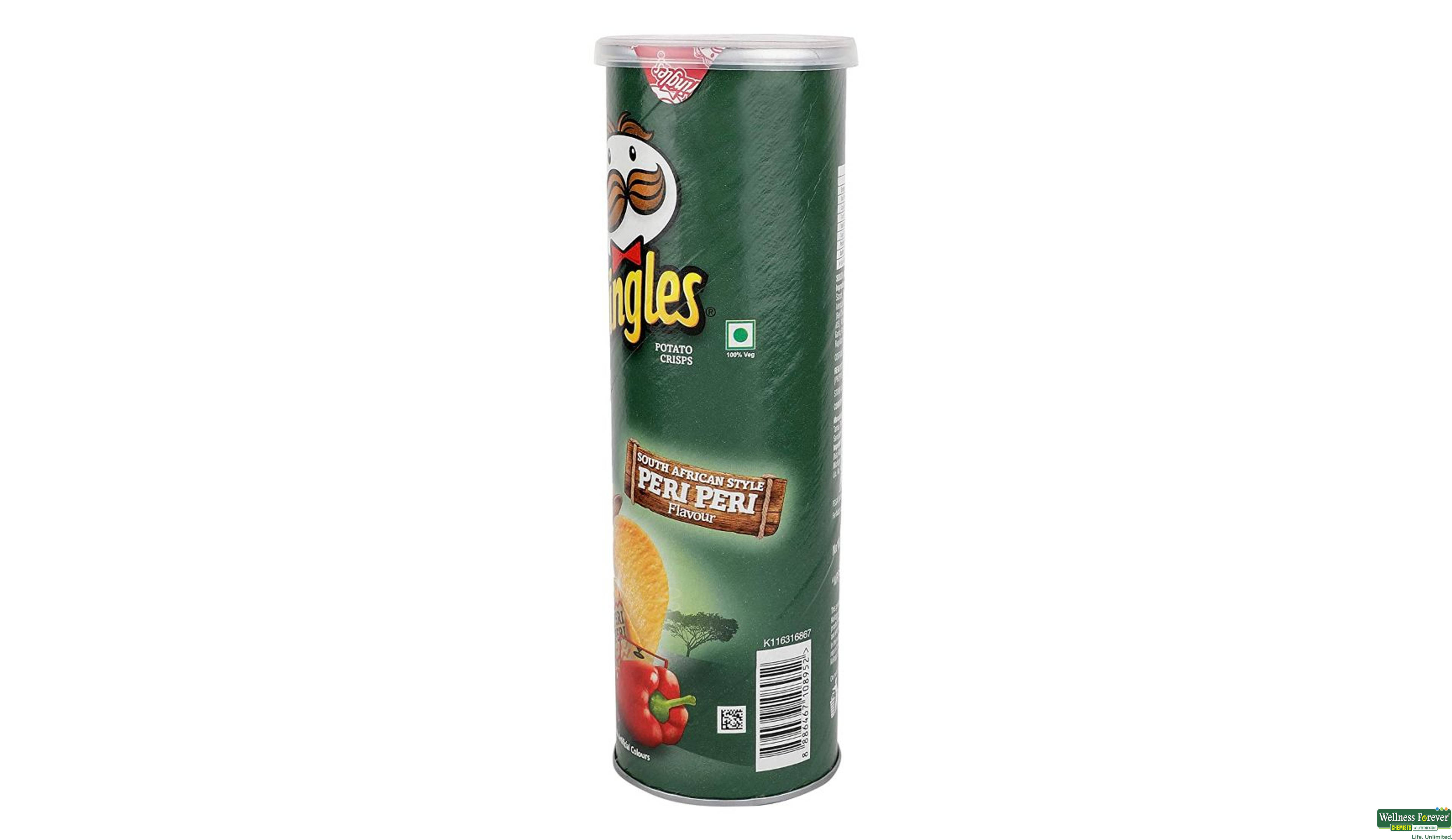 PRINGLES CHIPS PERI PERI 107GM- 4, 107GM, null