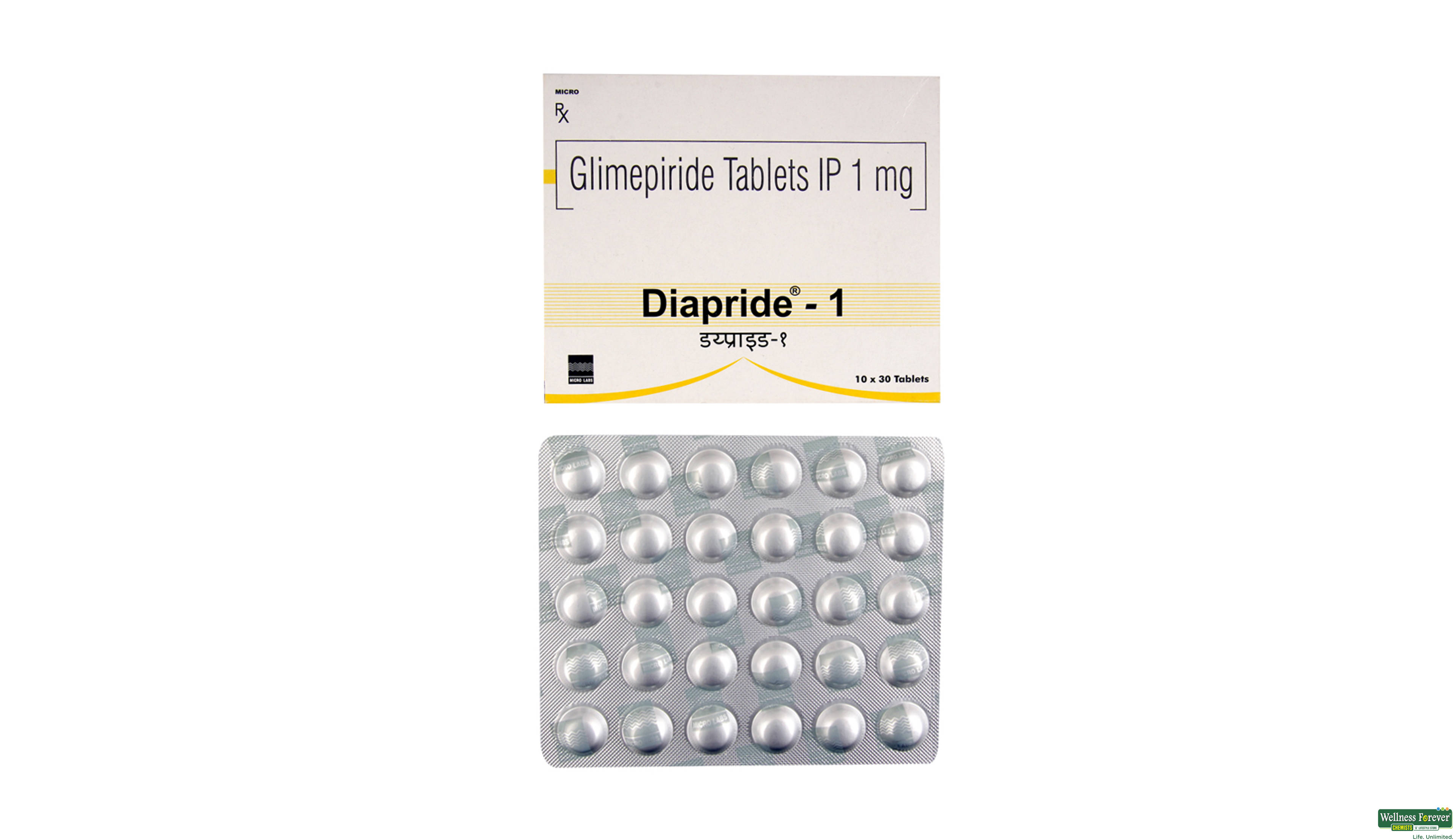 DIAPRIDE 1MG 30TAB- 1, 30TAB, 