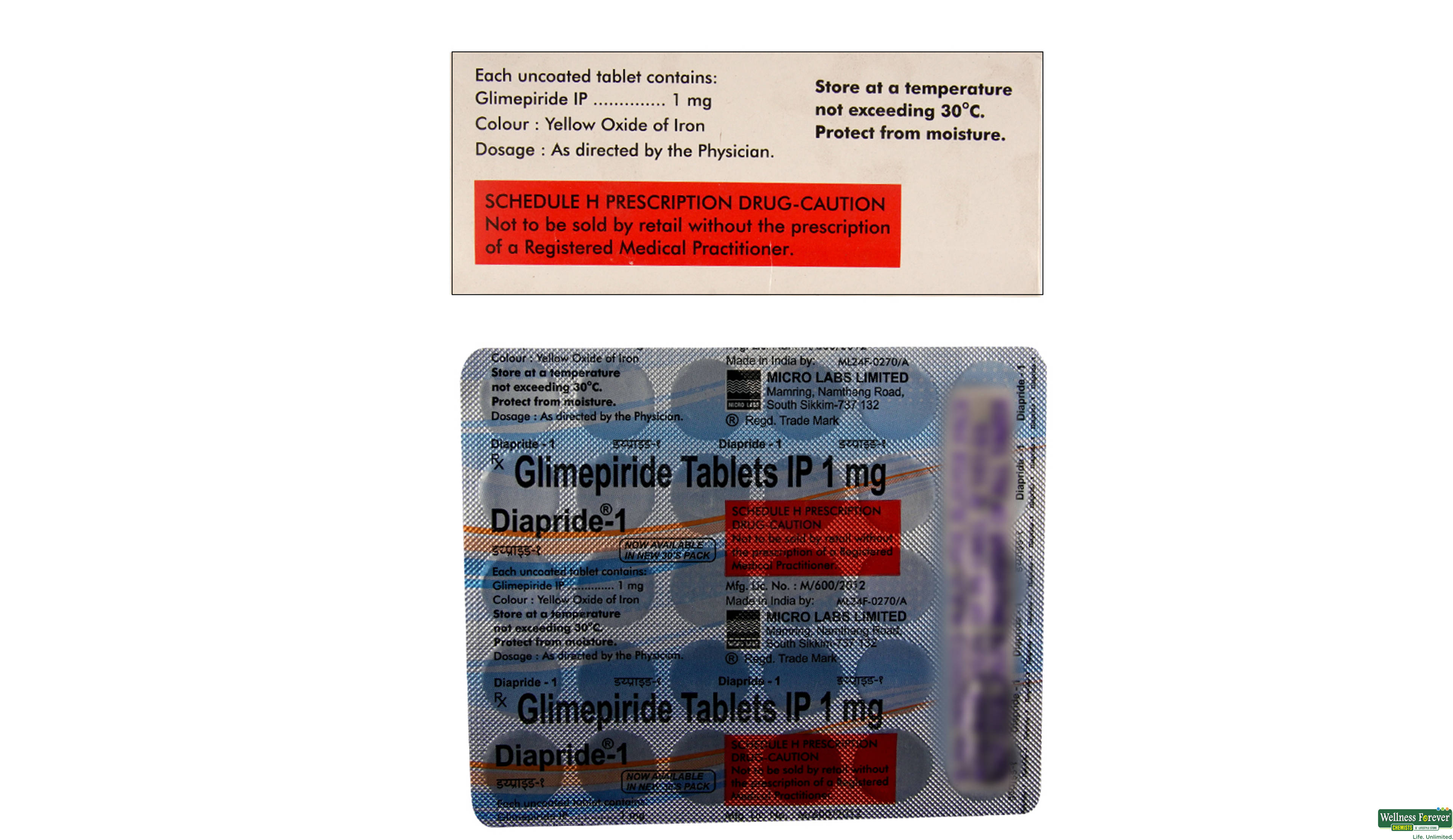 DIAPRIDE 1MG 30TAB- 2, 30TAB, 
