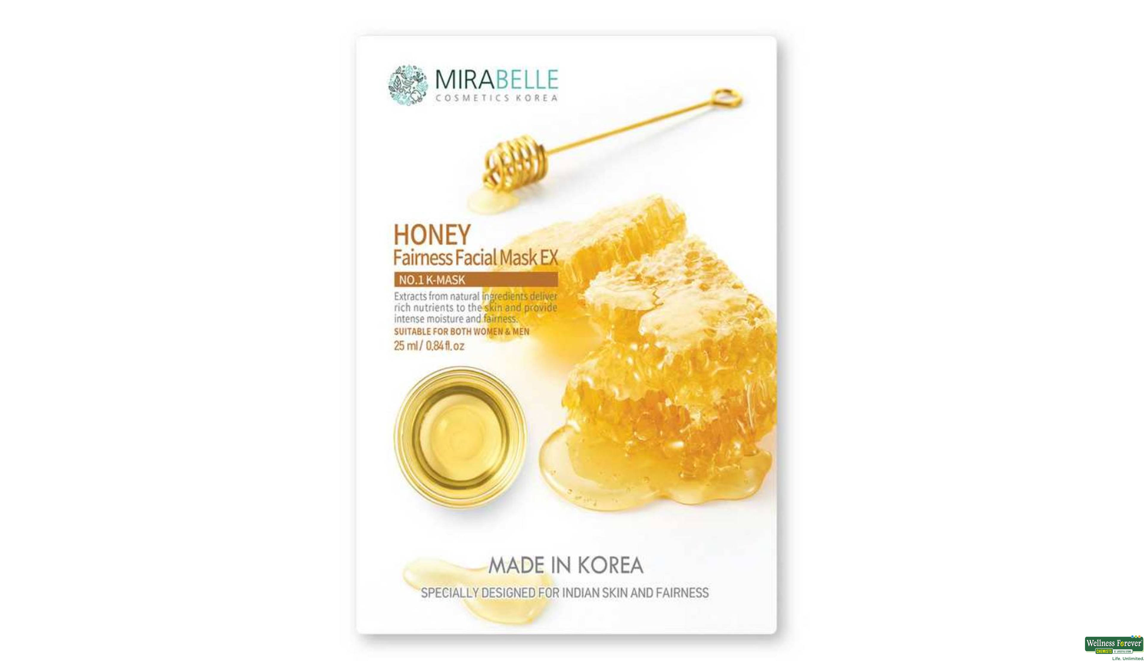 MIRABELLE KOREA F/MASK EX HONEY FAIR 1PC- 1, 1PC, 