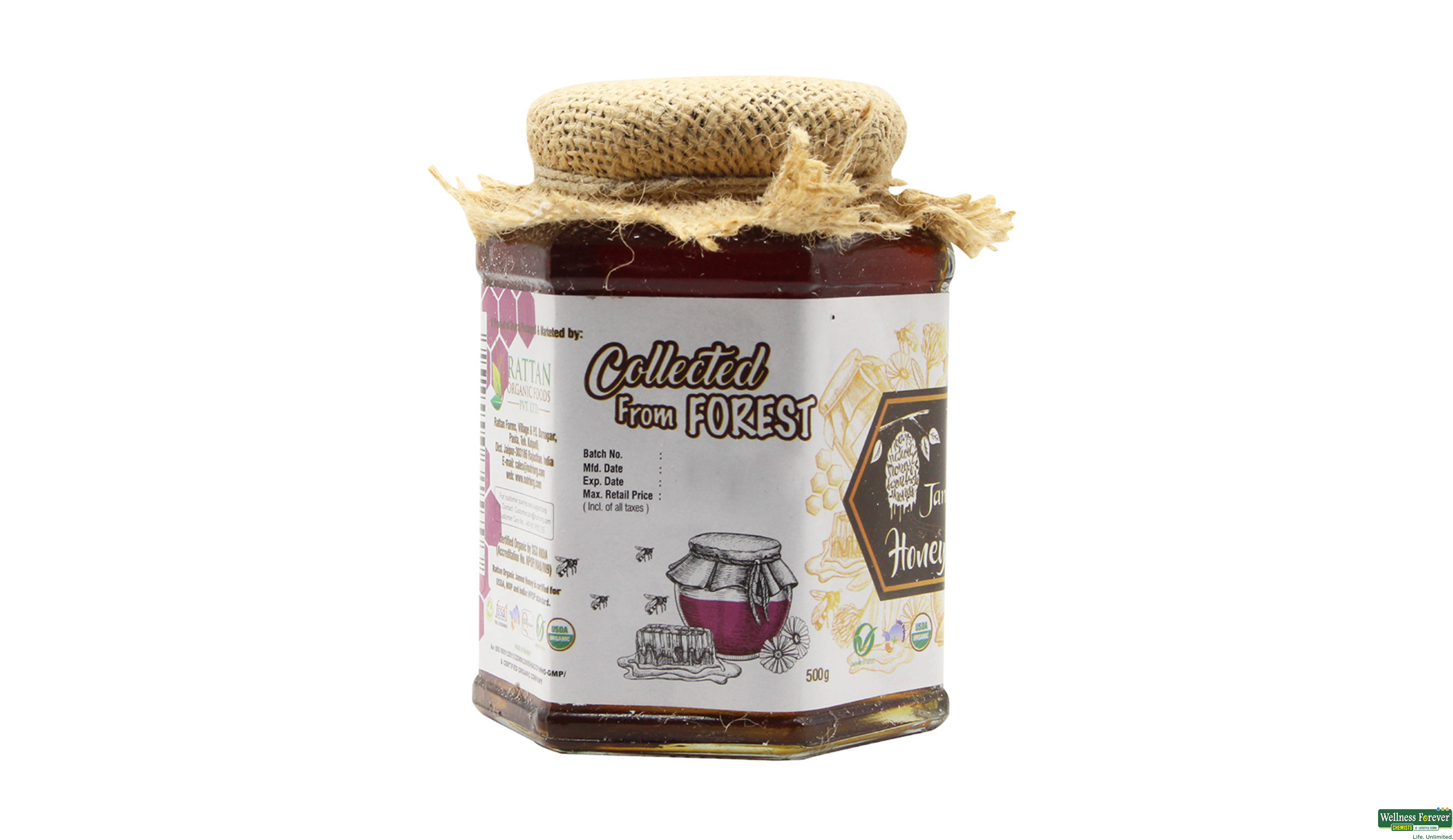 NUTRIORG ORGANIC JAMUN HONEY 500GM- 2, 500GM, 