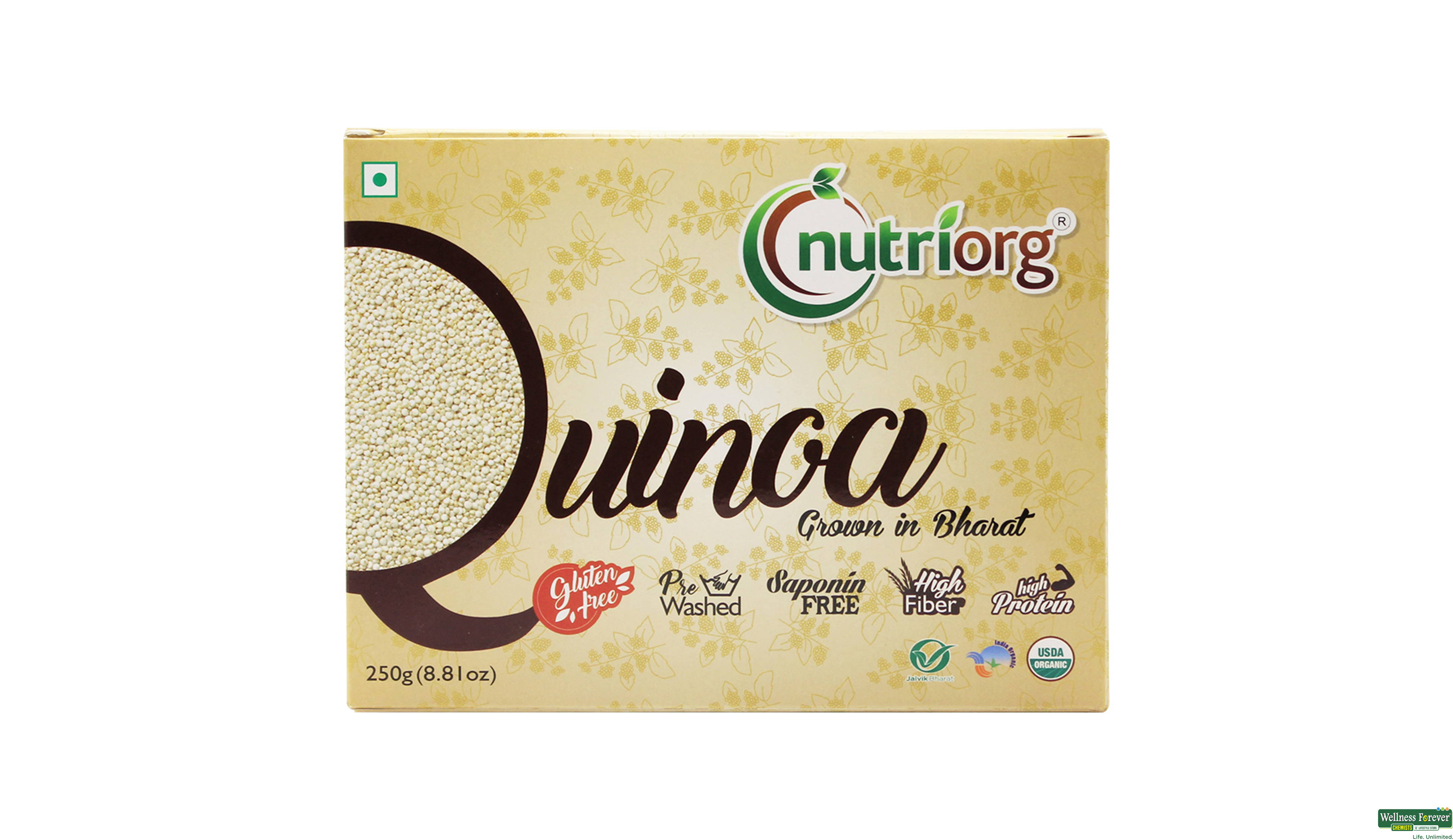 NUTRIORG ORGANIC QUINOA 250GM- 1, 250GM, 