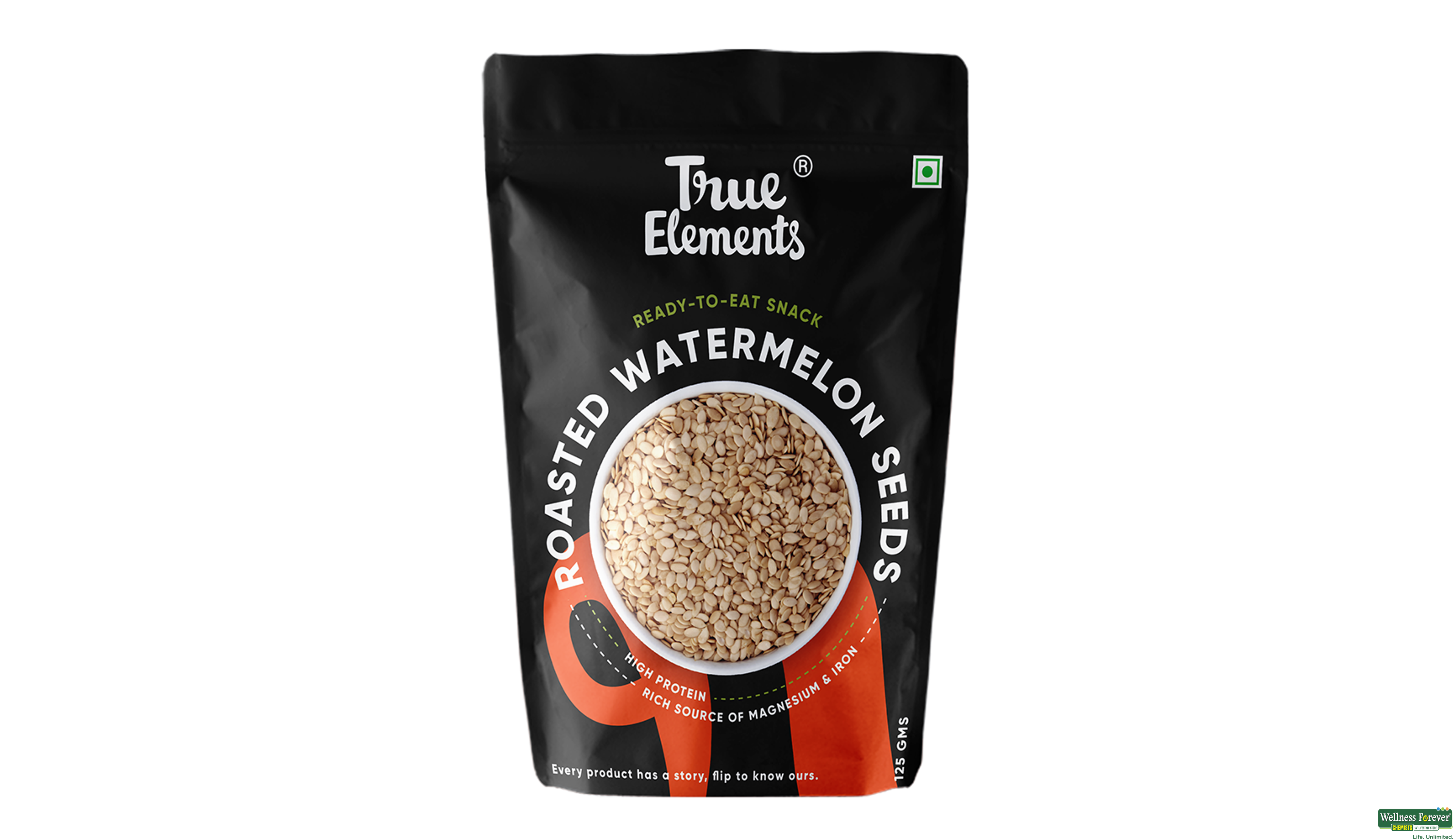 TRUE E ROASTED WATERMELON SEEDS 125GM- 2, 125GM, null