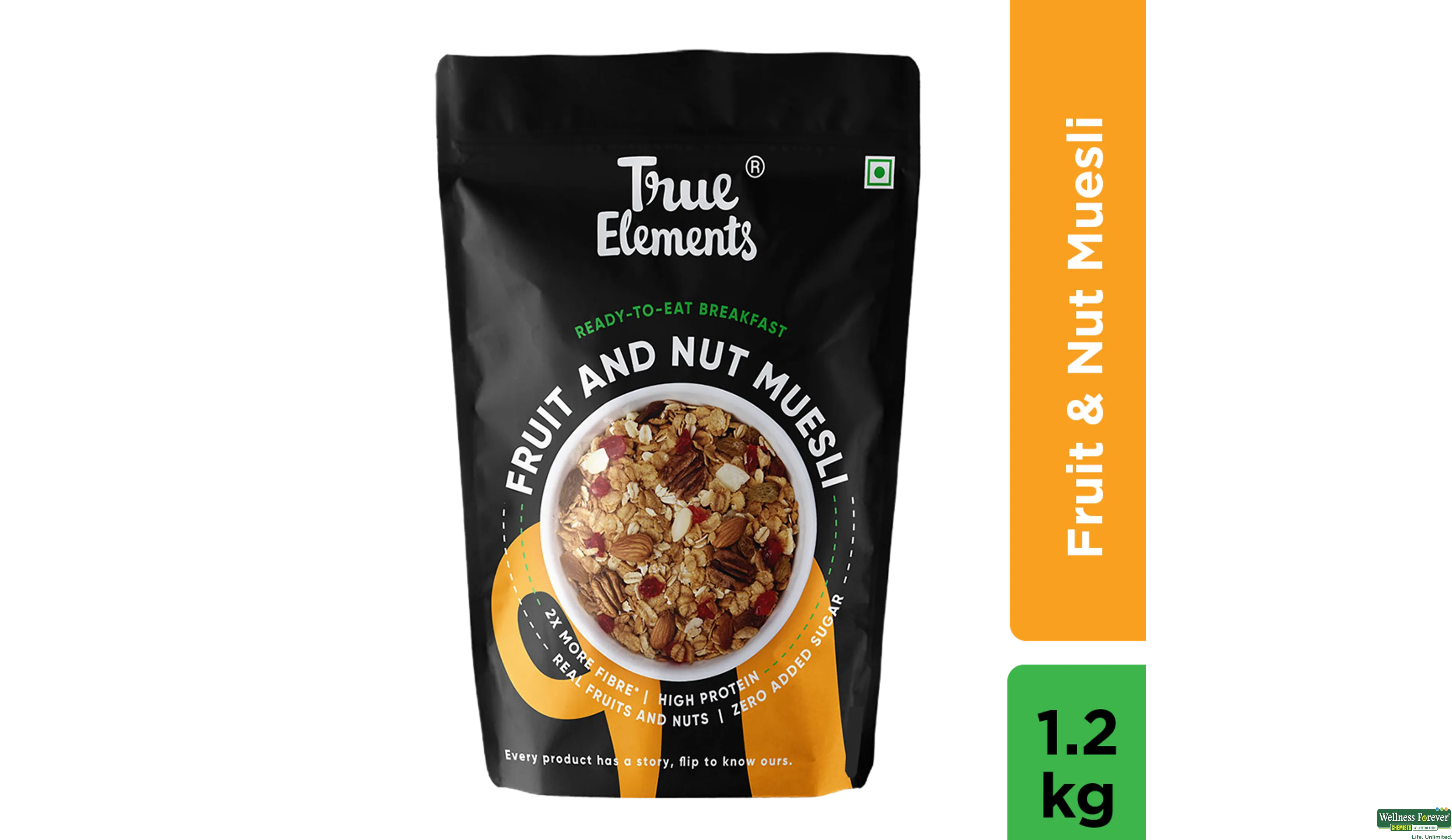 Yoga Bar Muesli - Fruits, Nuts & Seeds, 700g, 100% Rolled Oats 1.2 kg, Premium Golden Rolled Oats, Gluten Free Oats with High Fibre, 100% Whole  Grain, Non GMO, Healthy Food