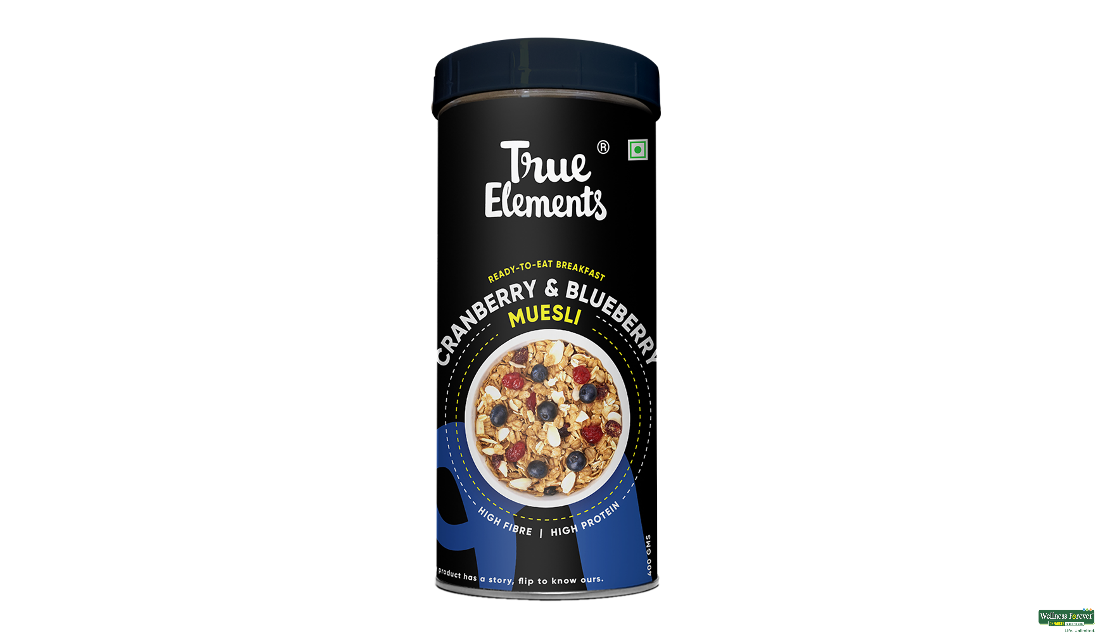 TRUE E MUESLI CRANBE/ BLUEB 400GM- 2, 400GM, null