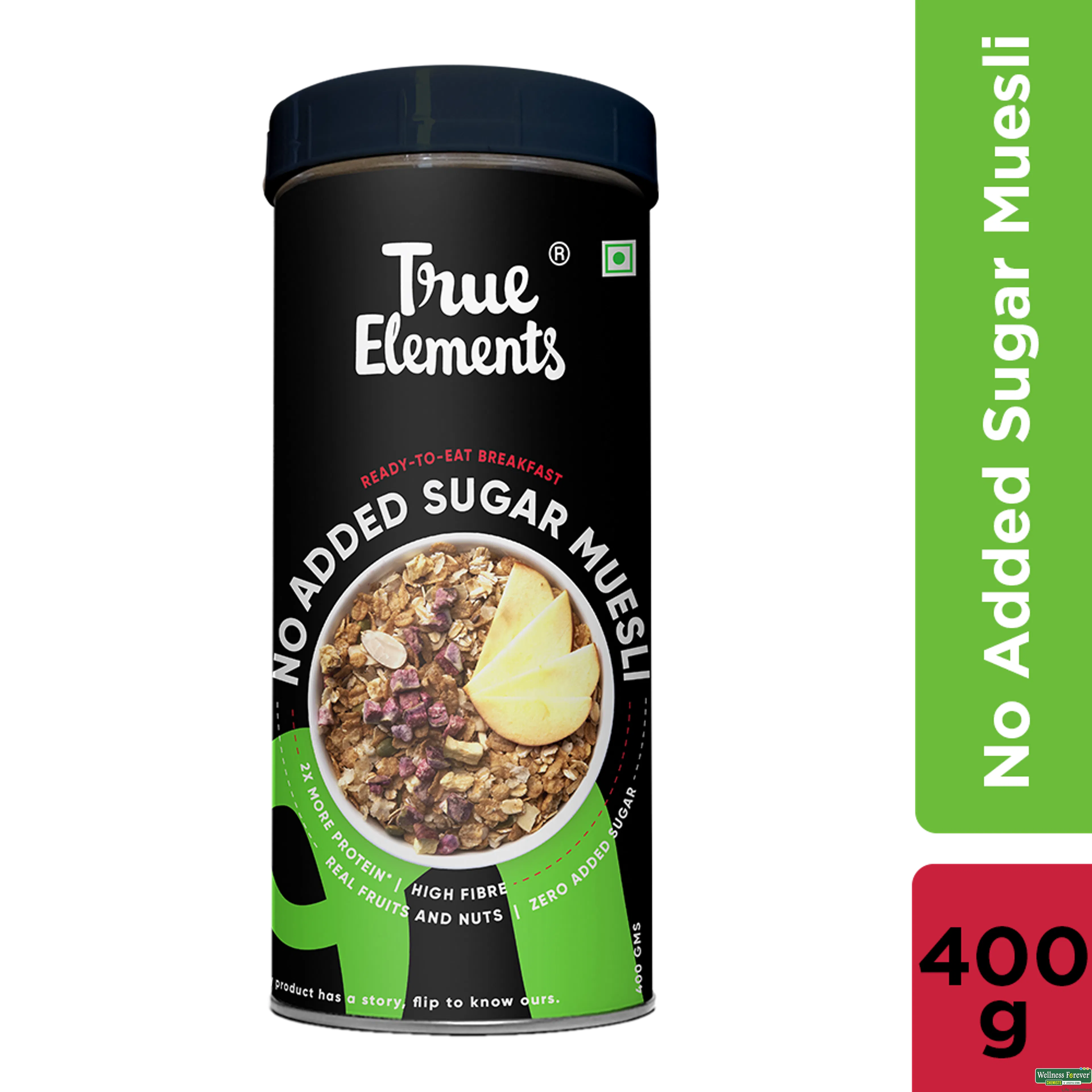 TRUE E MUESLI NO SUGAR 400GM-image