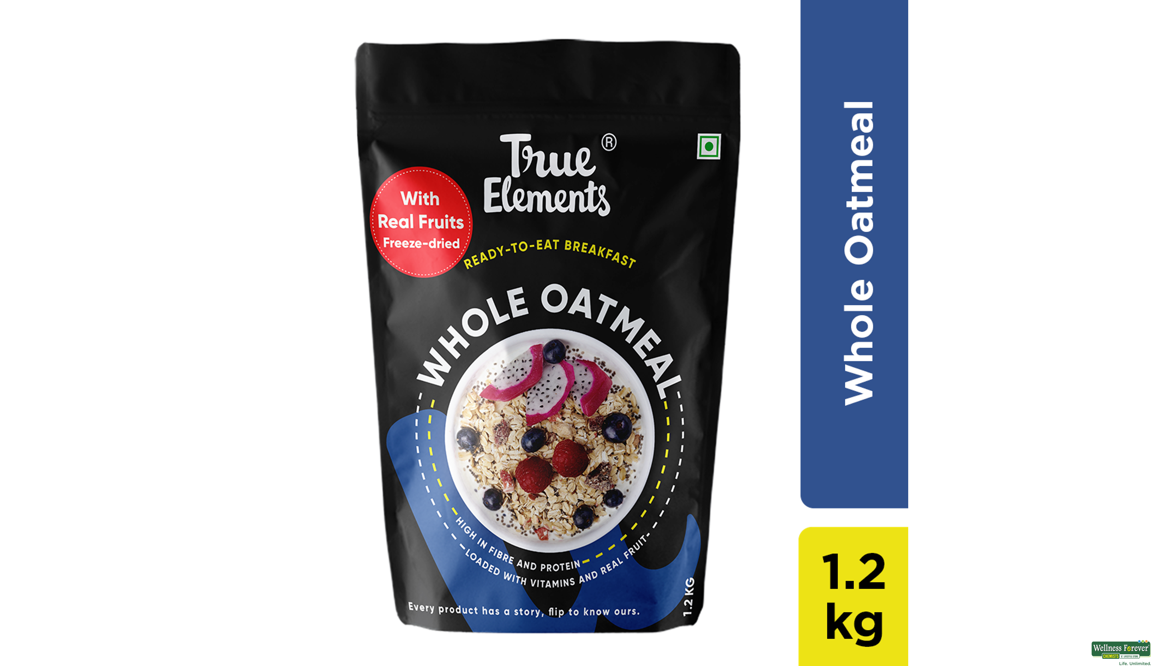 TRUE E WHOLE OATMEAL 1.2KG- 1, 1.2KG, null