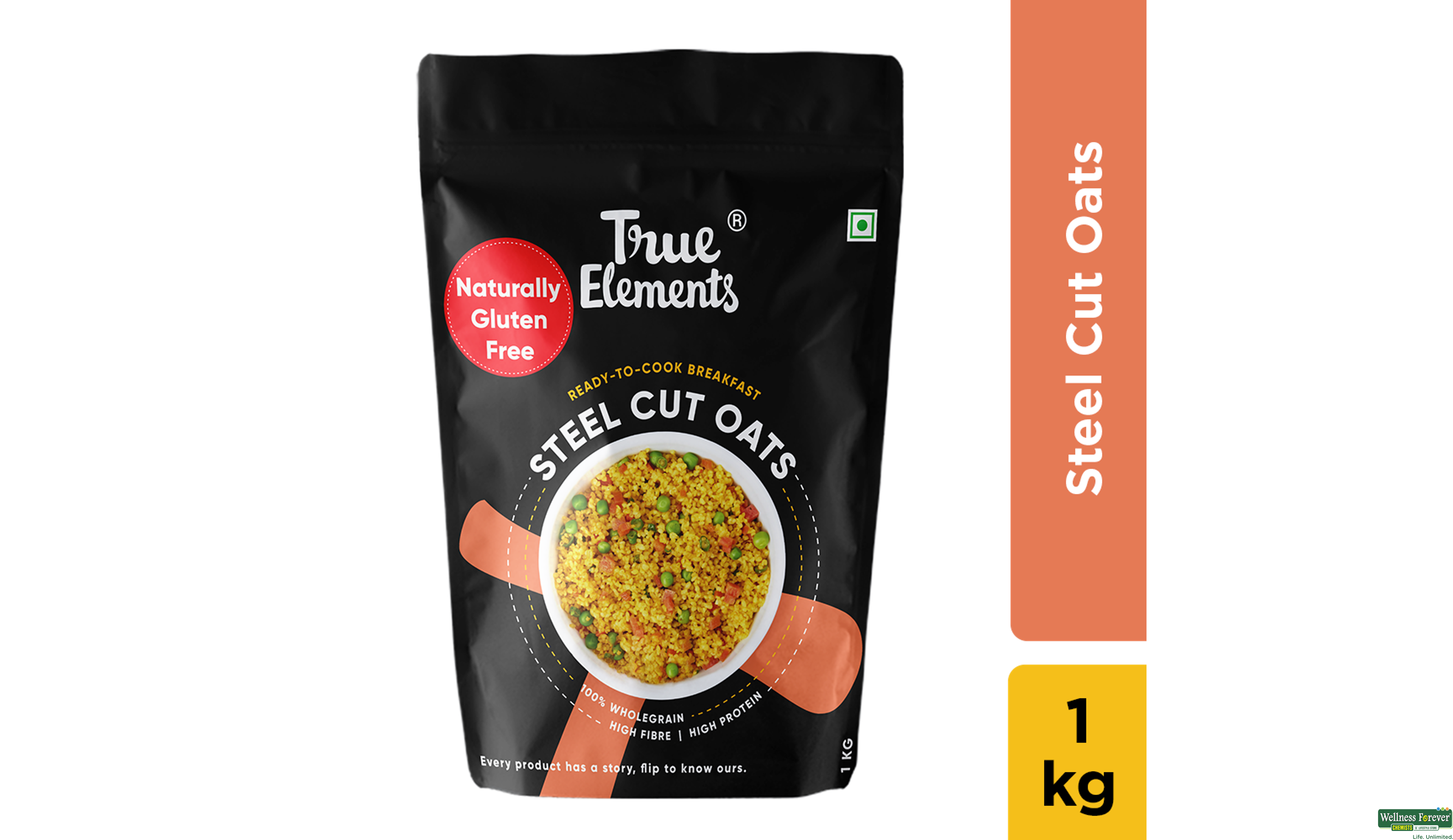 TRUE E OATS STEEL CUT 1KG- 1, 1KG, null