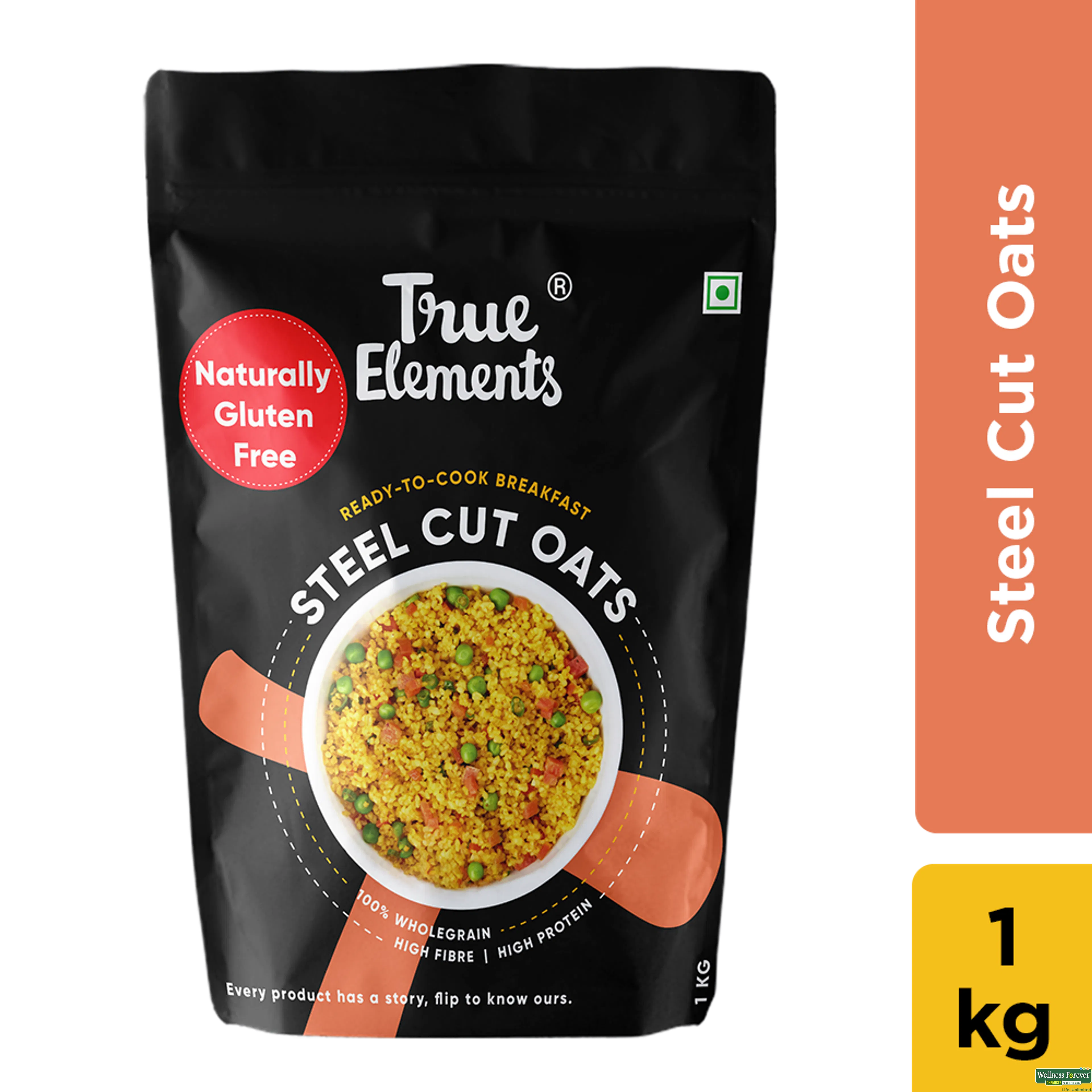 TRUE E OATS STEEL CUT 1KG-image