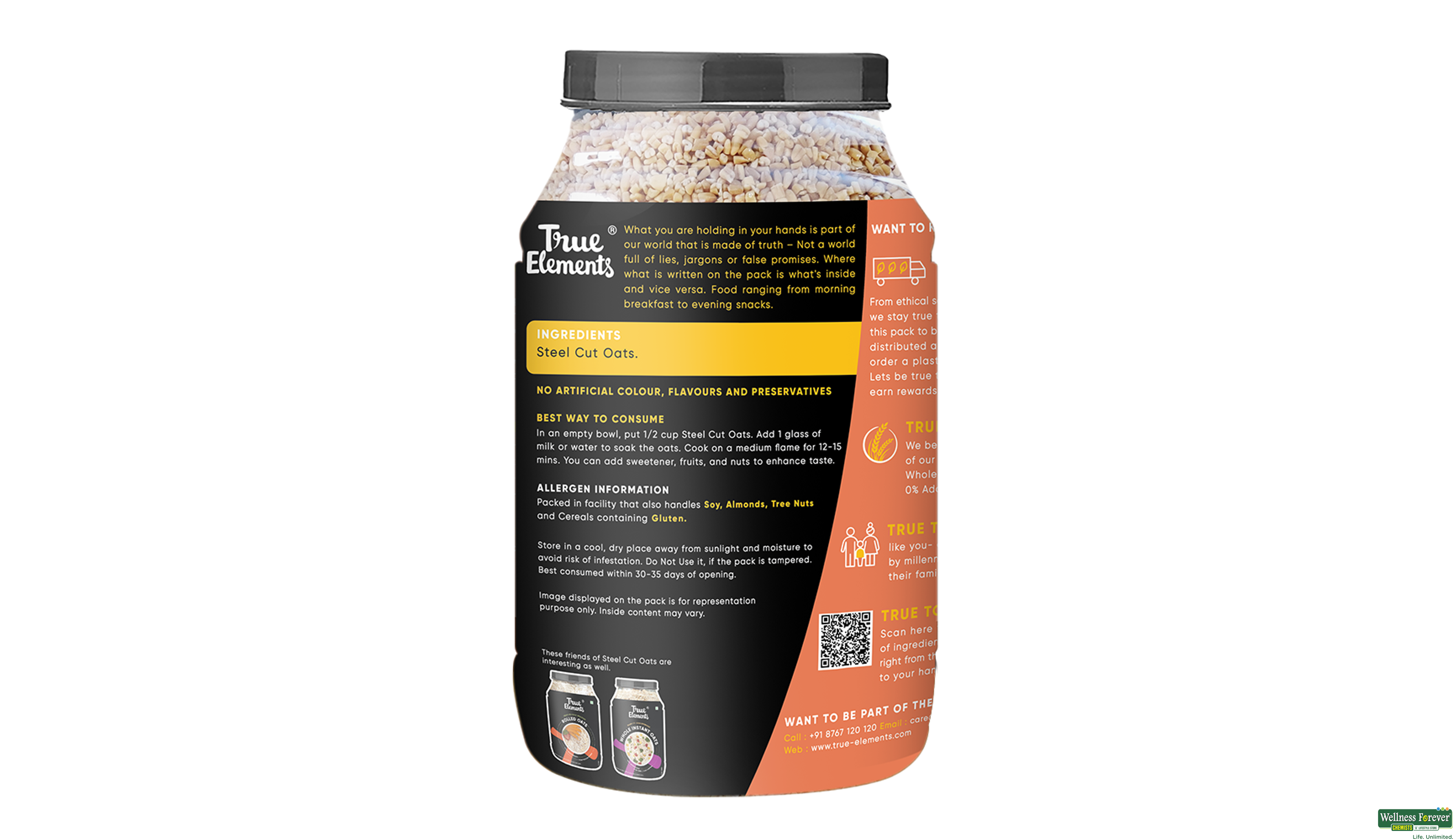 TRUE E STEEL CUT OATS 2KG- 3, 2KG, null