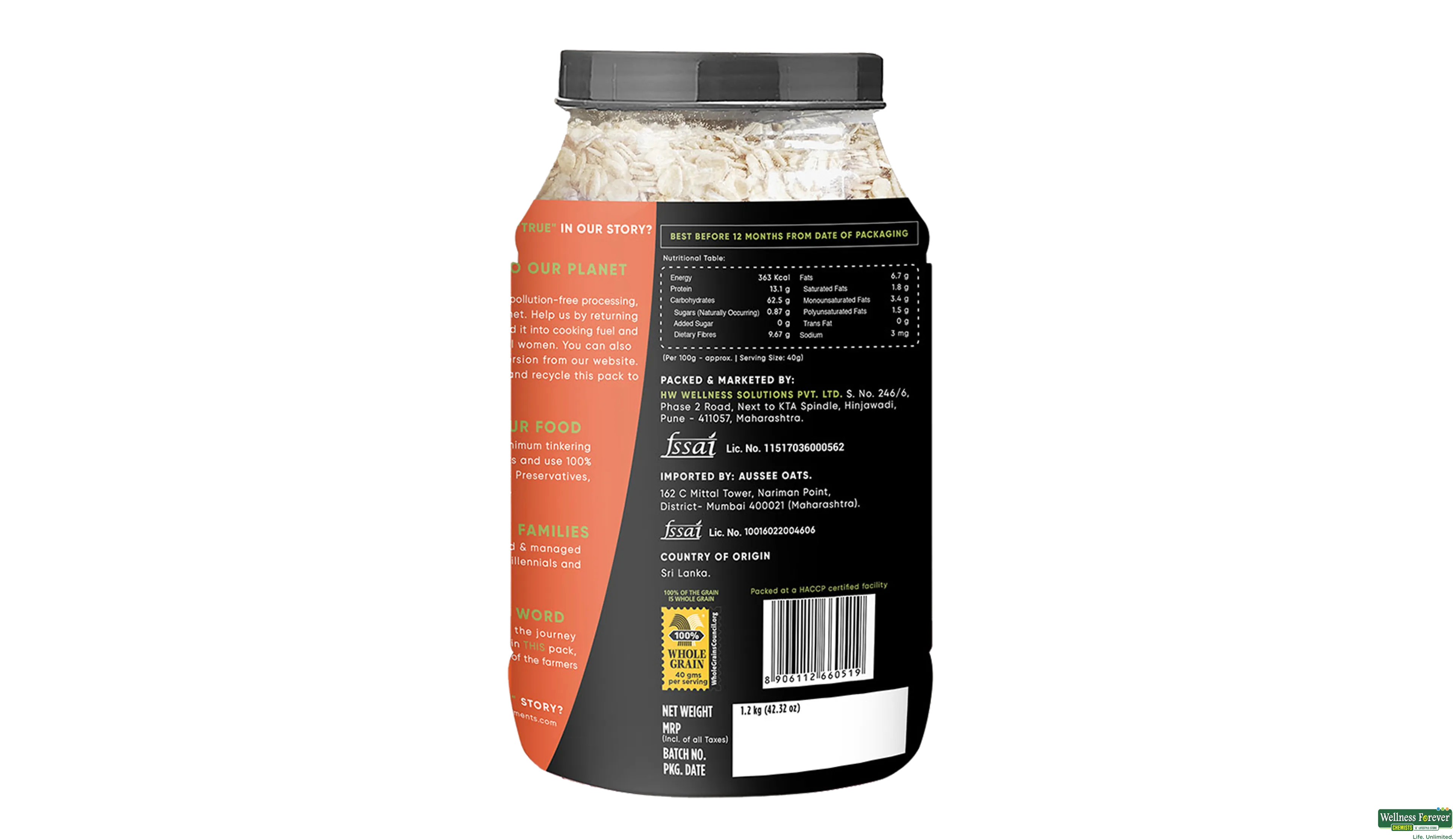 Yogabar 100% Rolled Oats, Pouch and Jar