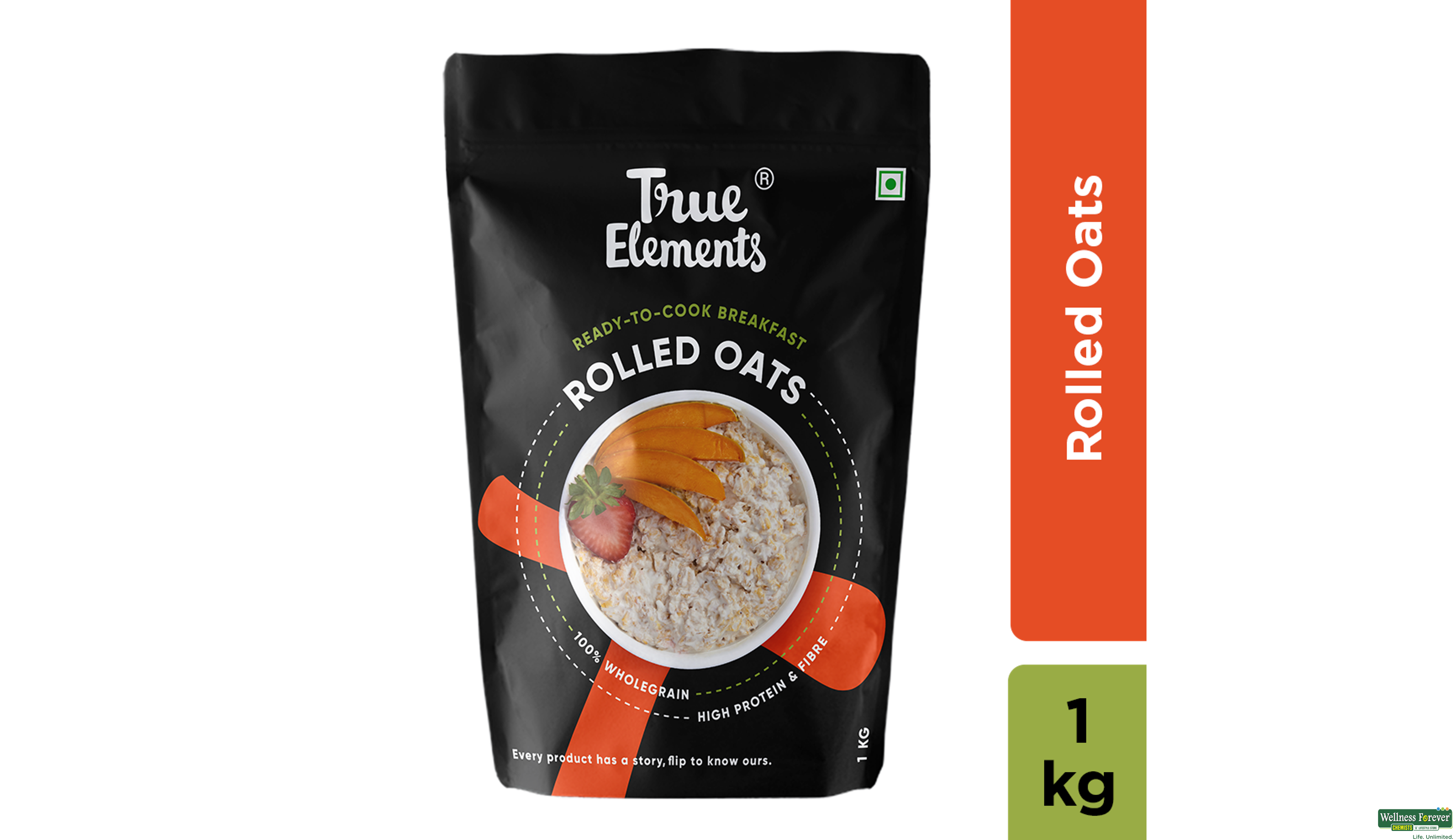 TRUE E OATS ROLLED 1KG- 1, 1KG, null