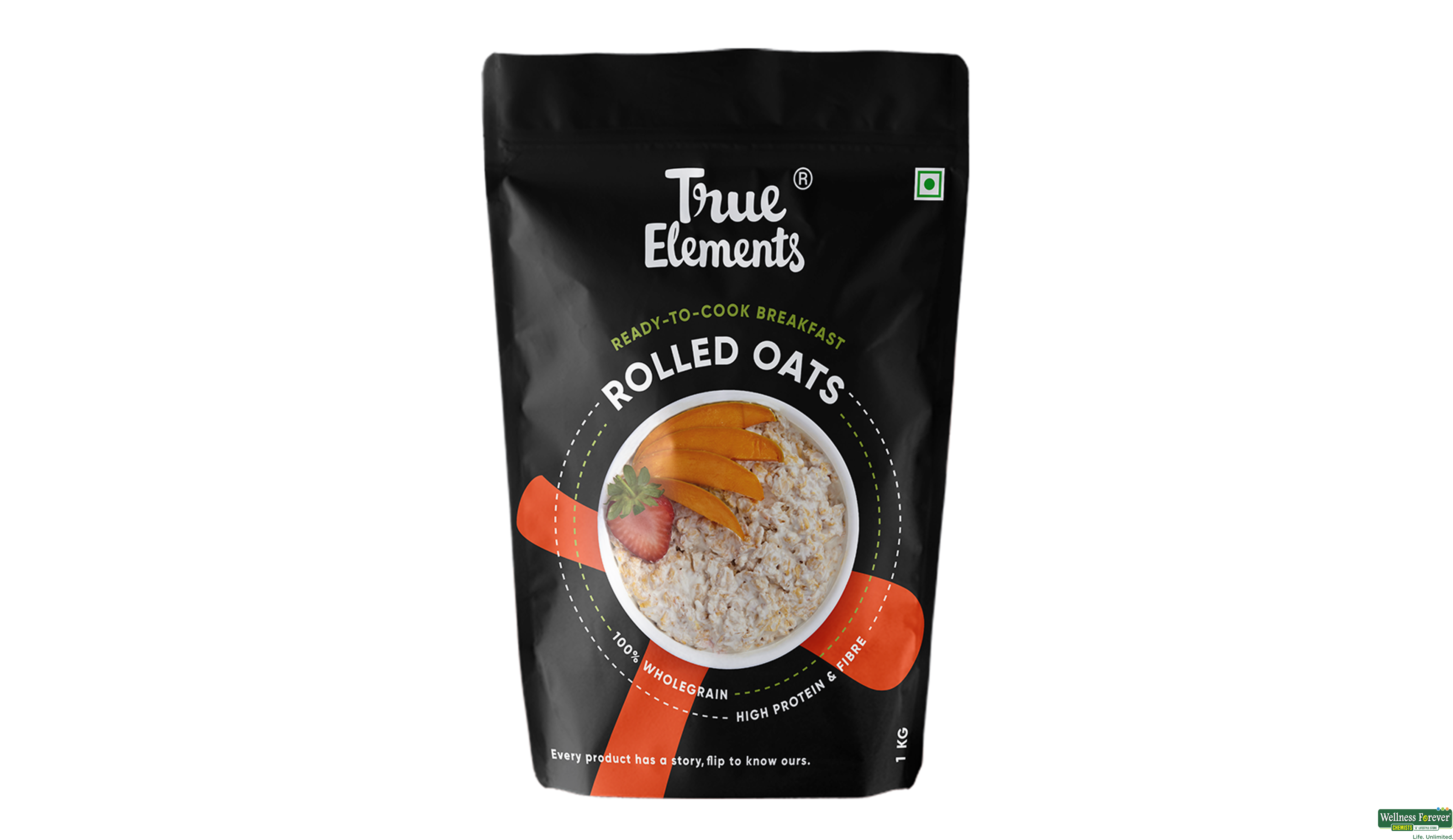 TRUE E OATS ROLLED 1KG- 2, 1KG, null