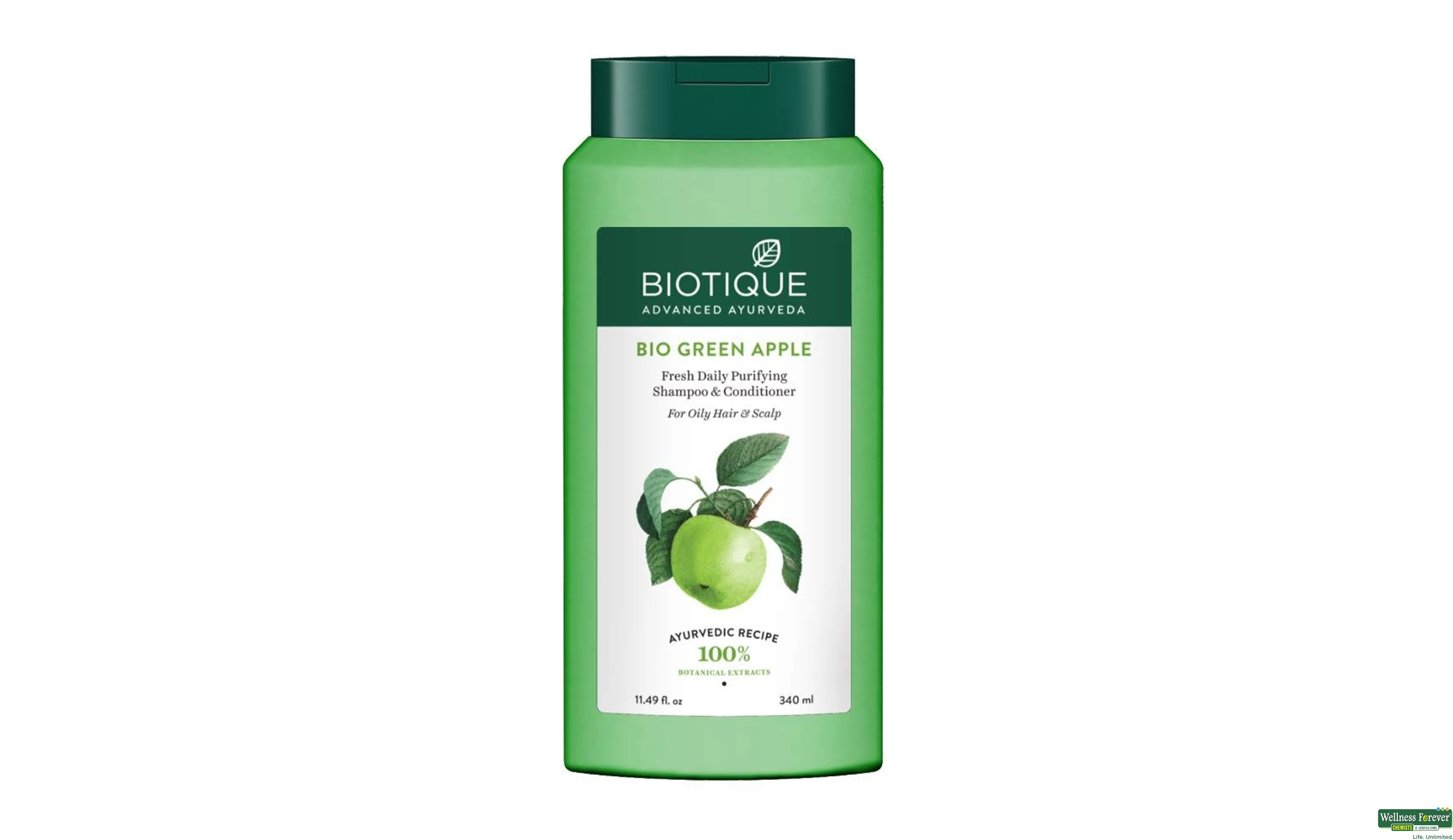 BIOT SHMP GREEN APPLE 340ML- 1, 340ML, 