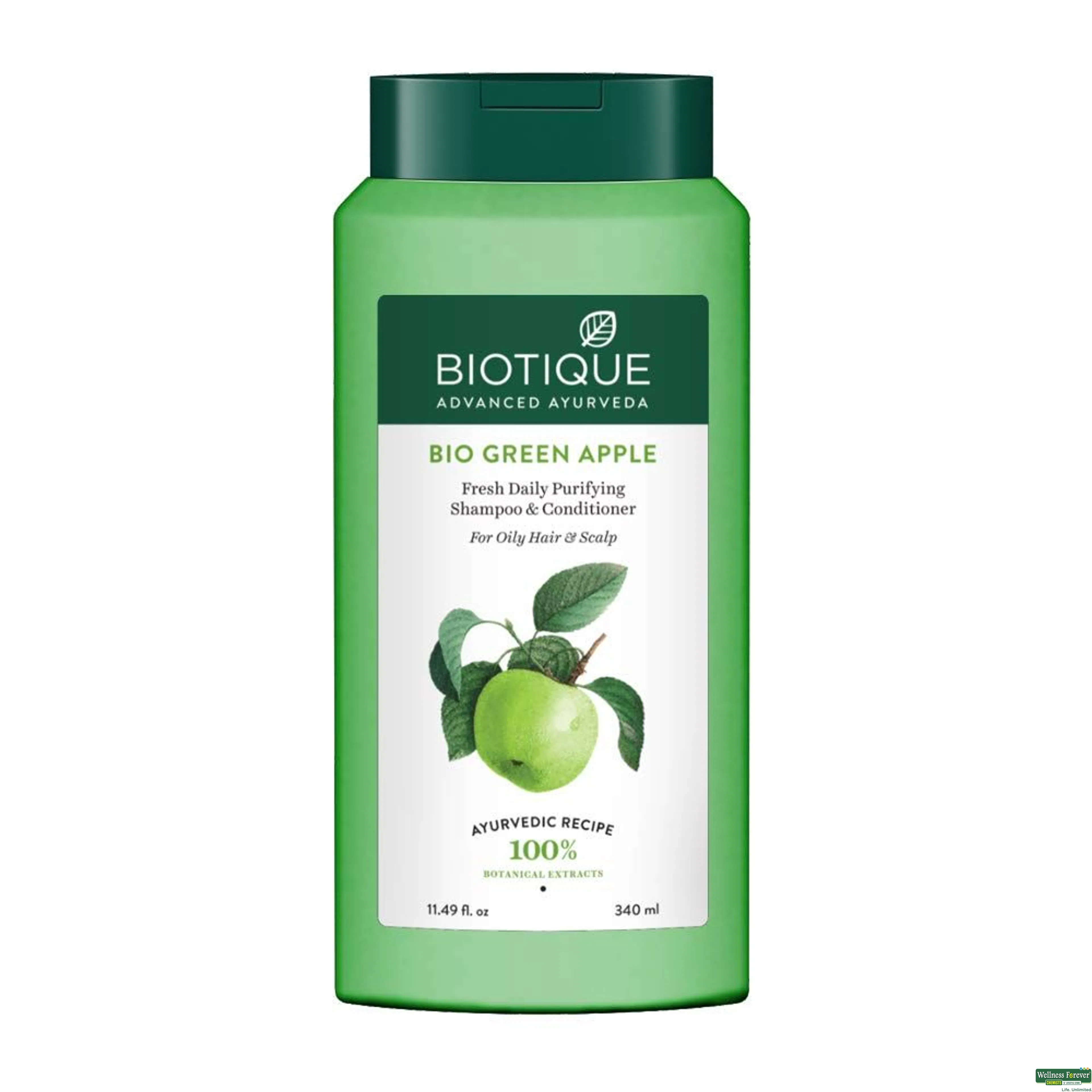 BIOT SHMP GREEN APPLE 340ML-image