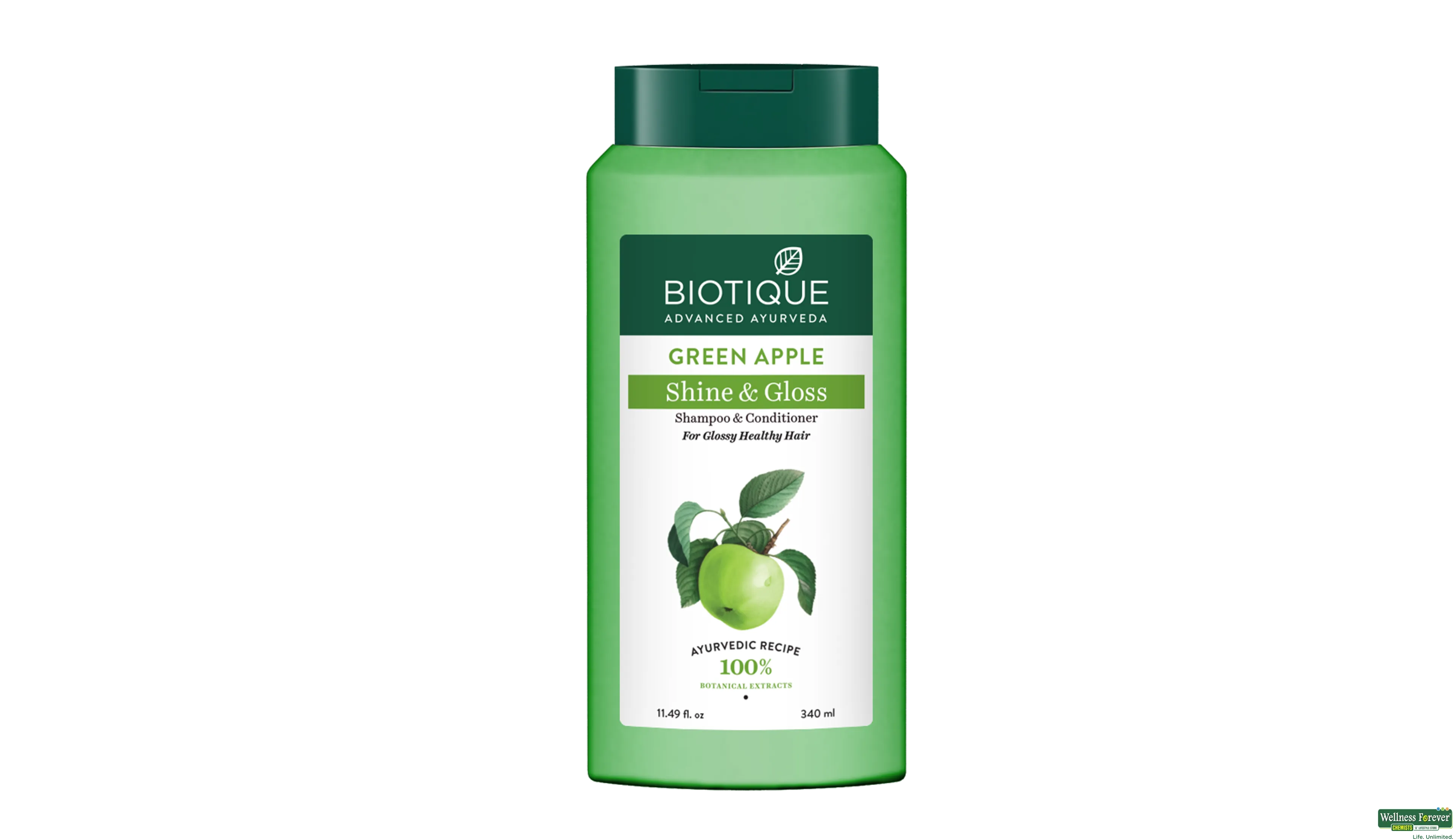 BIOT SHMP GREEN APPLE 340ML- 2, 340ML, 