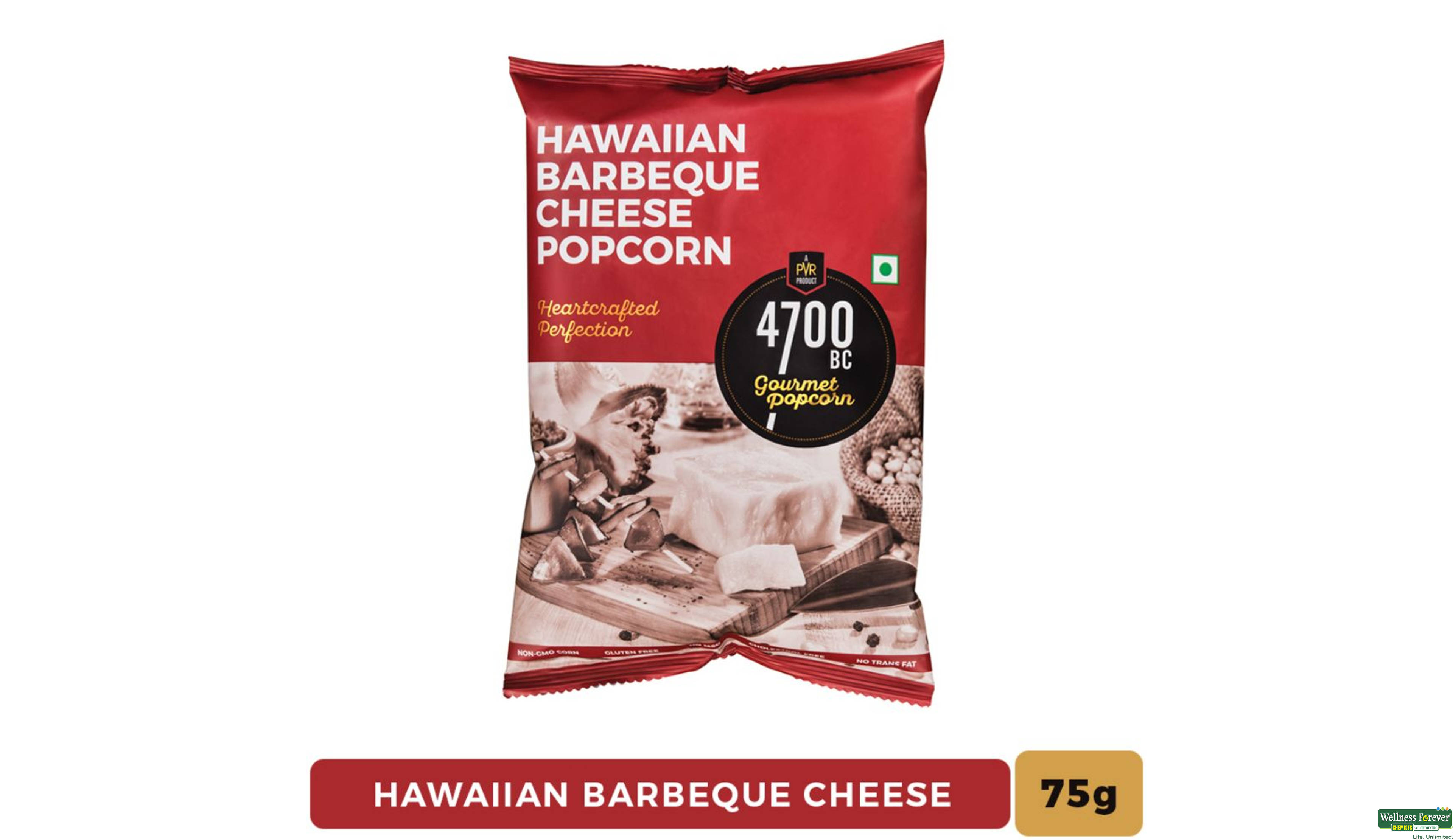 4700BC POPCORN HAWAIIAN BARBEQUE 75GM- 1, 75GM, null