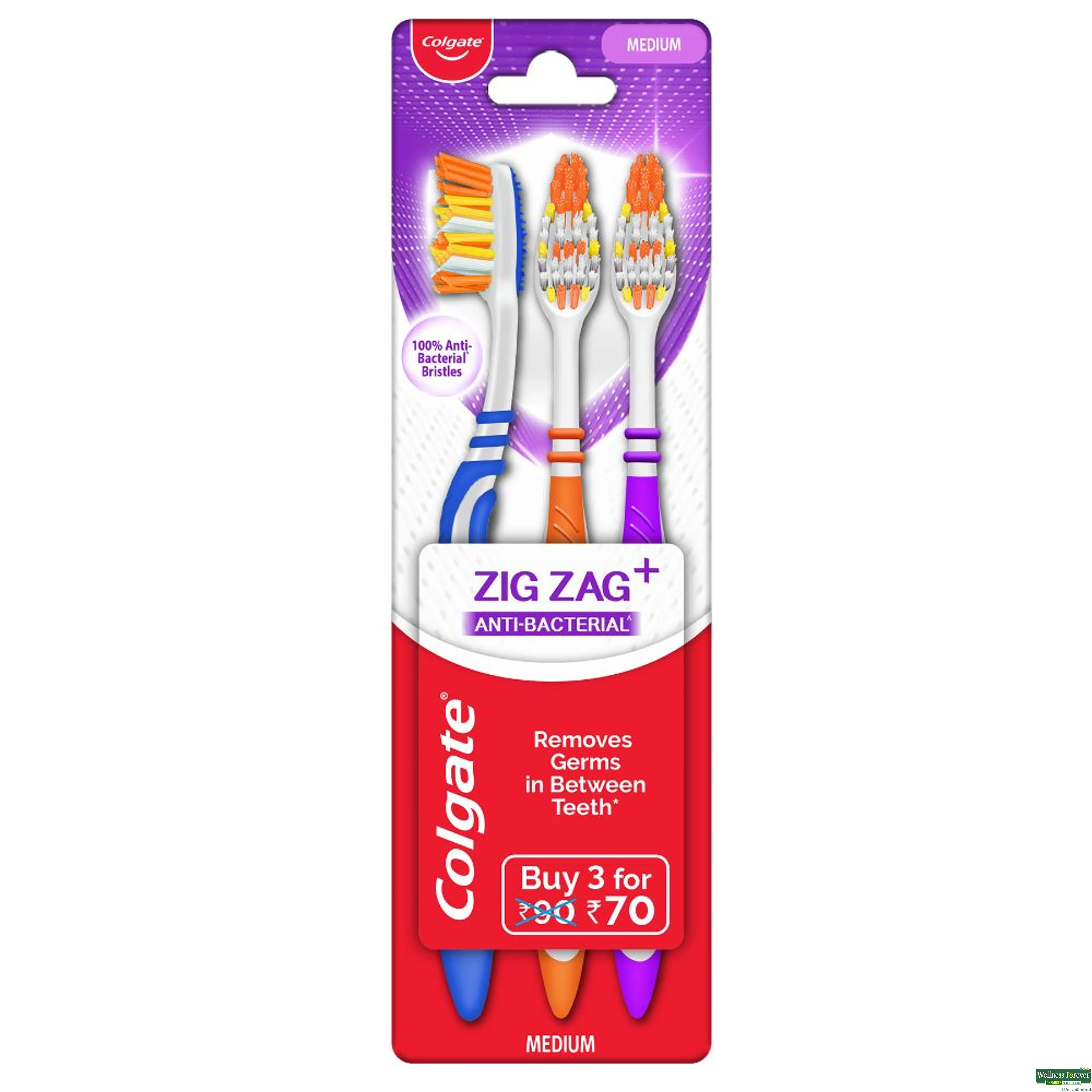 COLG T/BRUSH ZIGZAG M 3PC-image