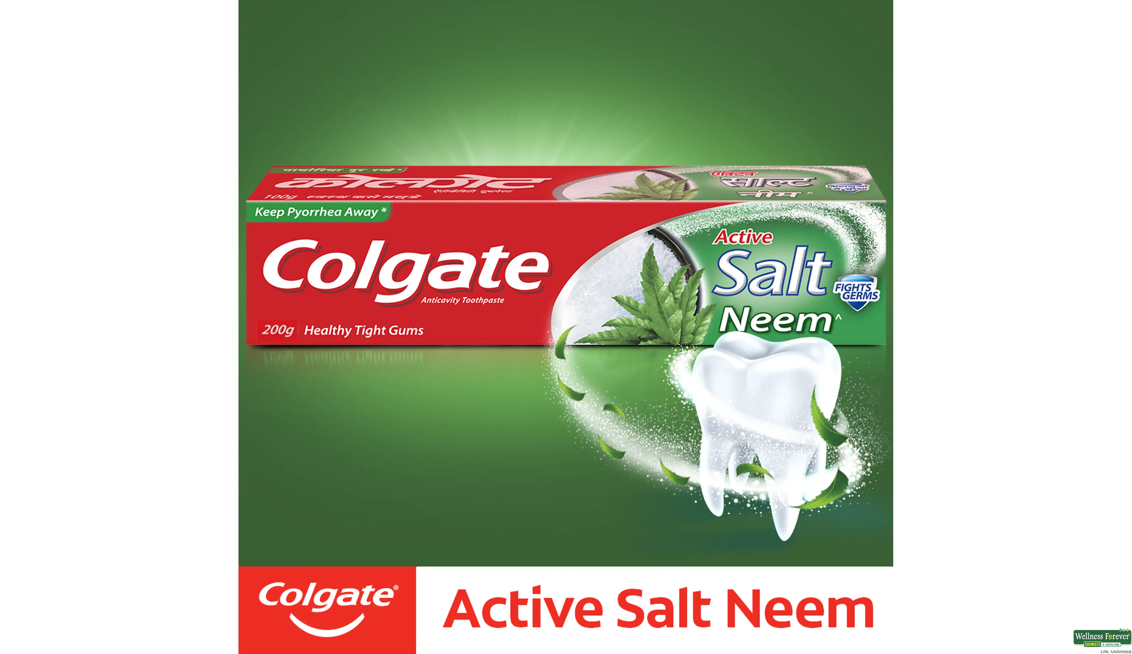 COLG T/PASTE ACTIVE SALT NEEM 200GM- 4, 200GM, 