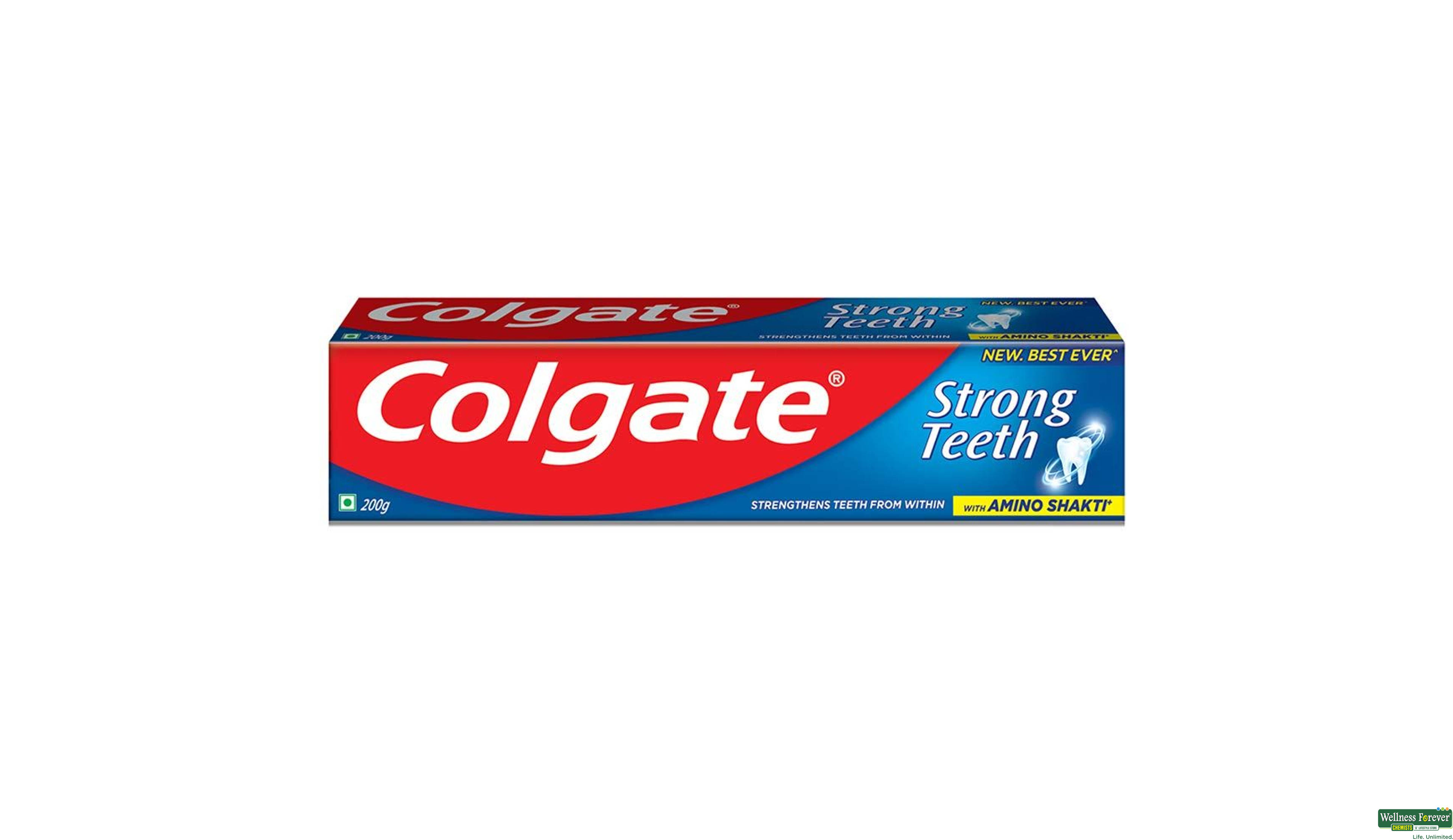 COLG T/PASTE STRONG TEETH 200GM- 1, 200GM, 