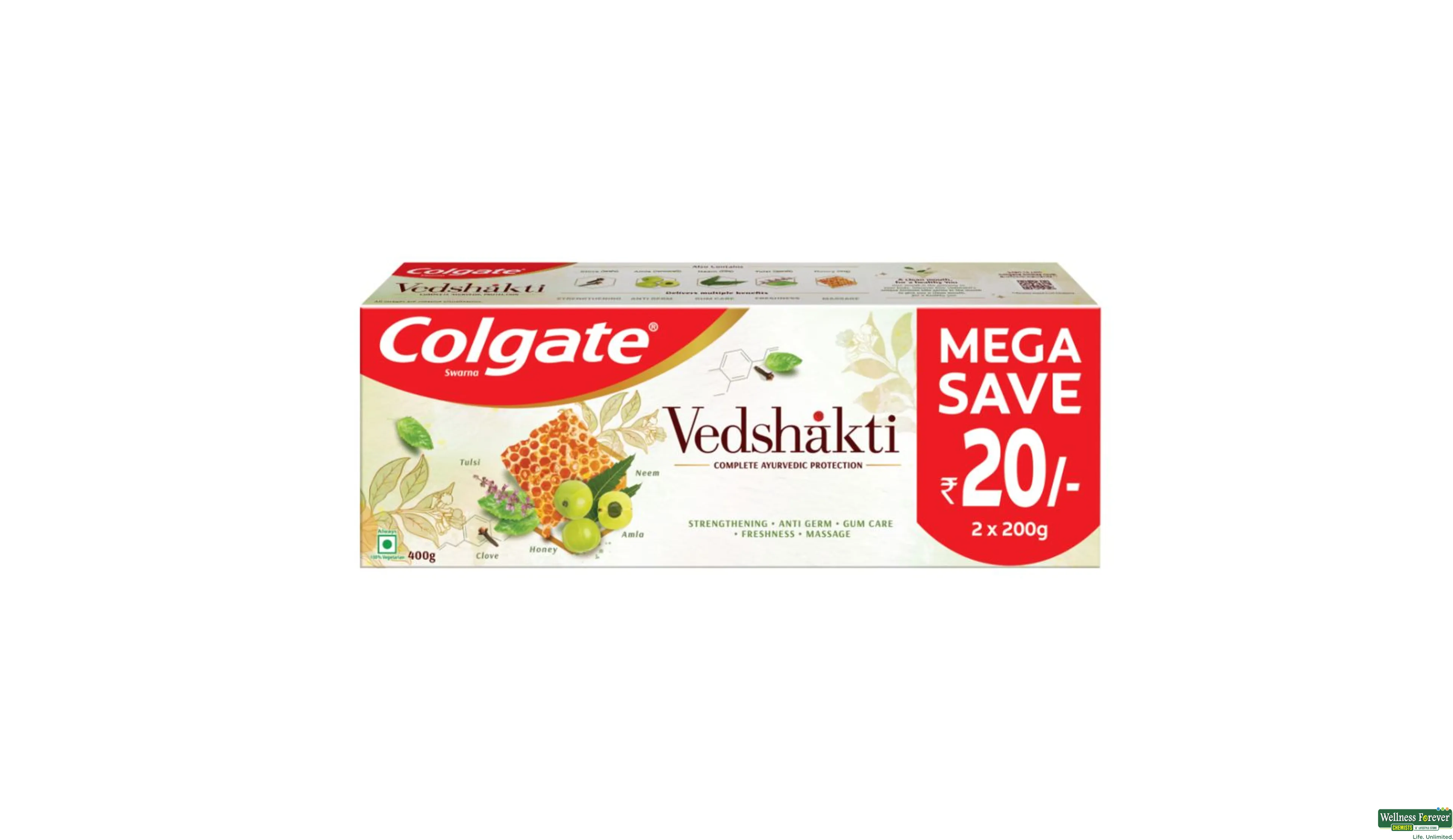 COLG T/PASTE SWARNA VEDSHAKTI 400GM- 1, 400GM, 