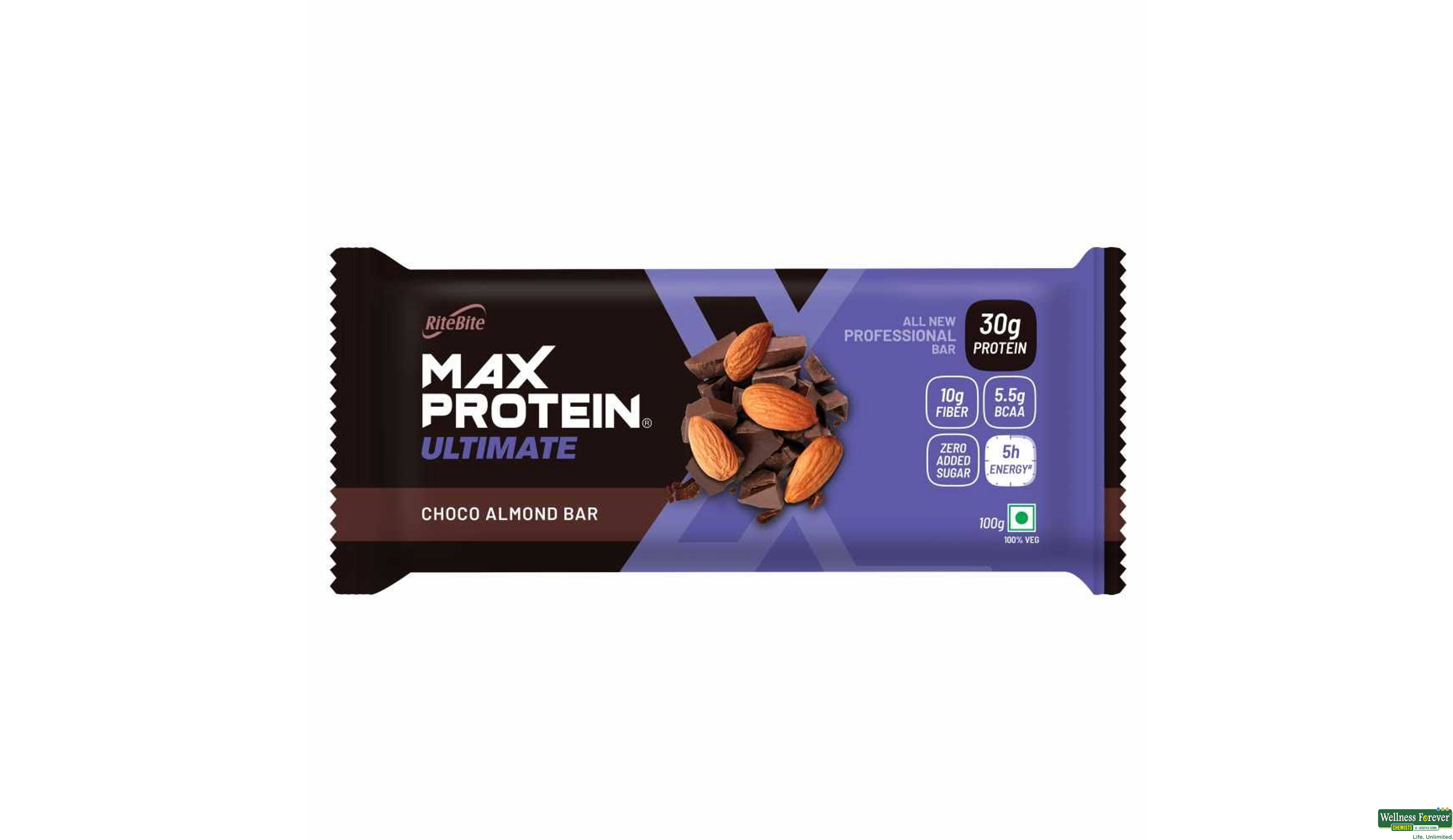 RITE B ENERGY BAR CHOCO ALMOND 100GM ##- 1, 100GM, null