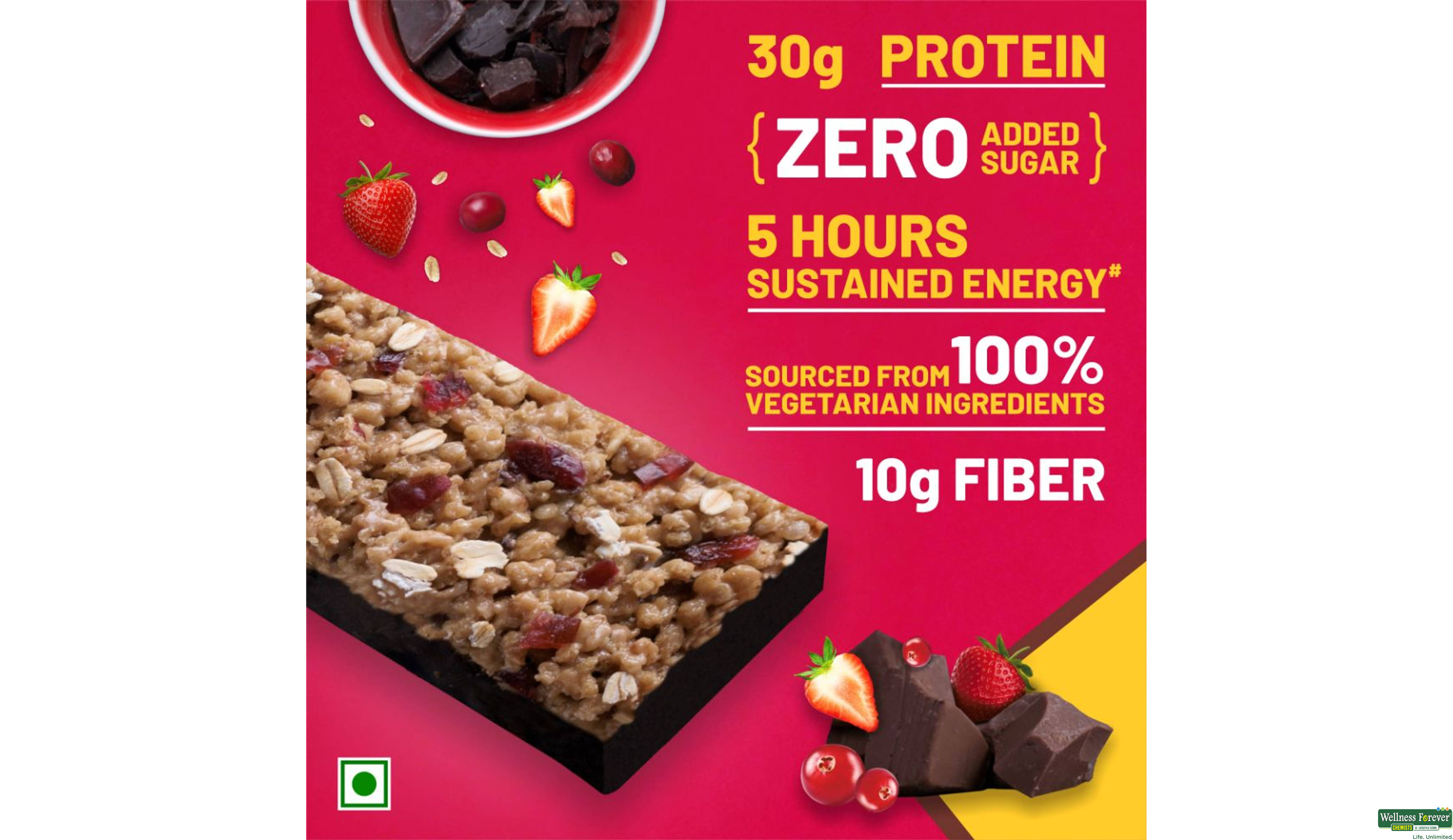 RITE B ENERGY BAR CHOCO BERRY 100GM- 4, 100GM, null