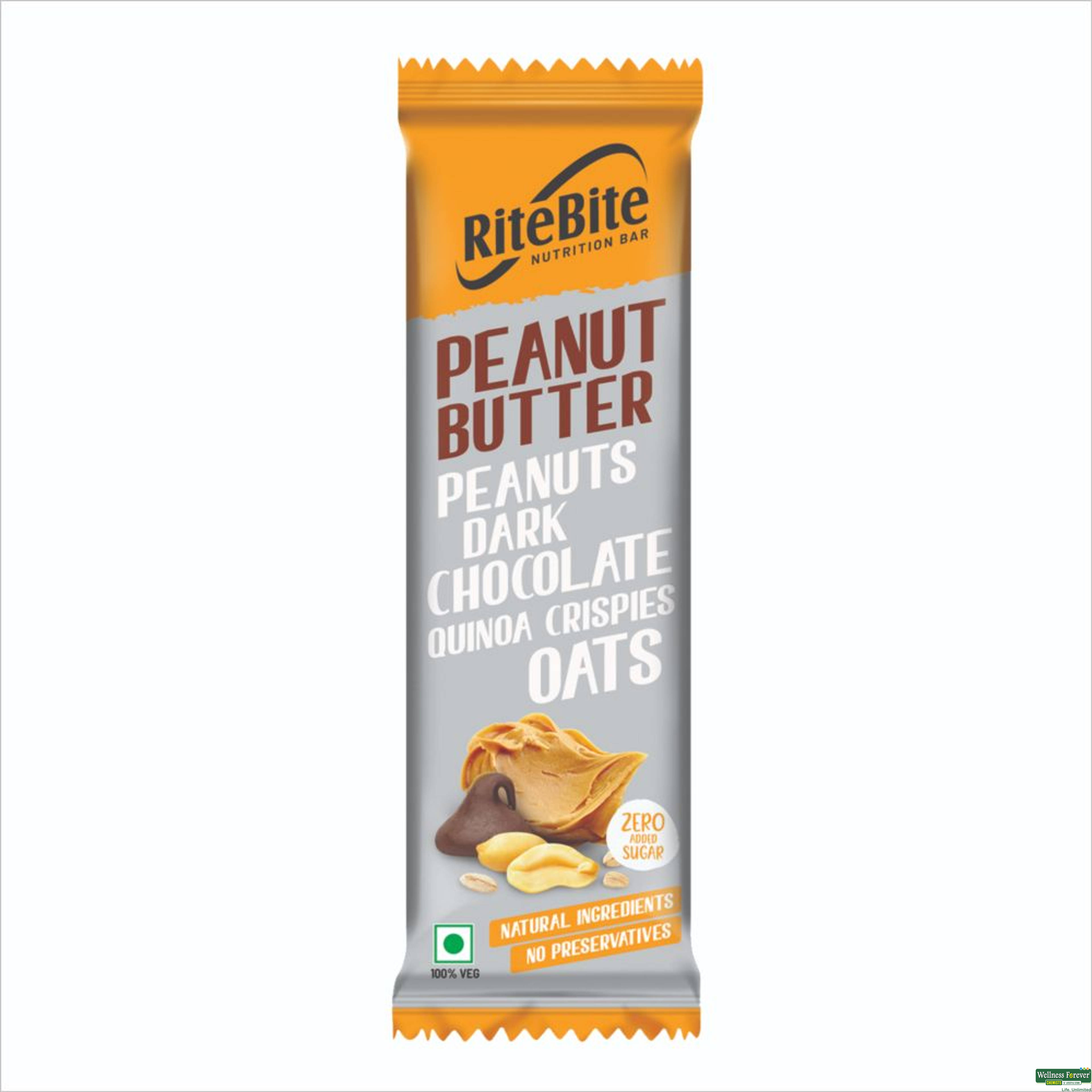 RiteBite Max Protein Peanut Butter Bar, 40 g-image