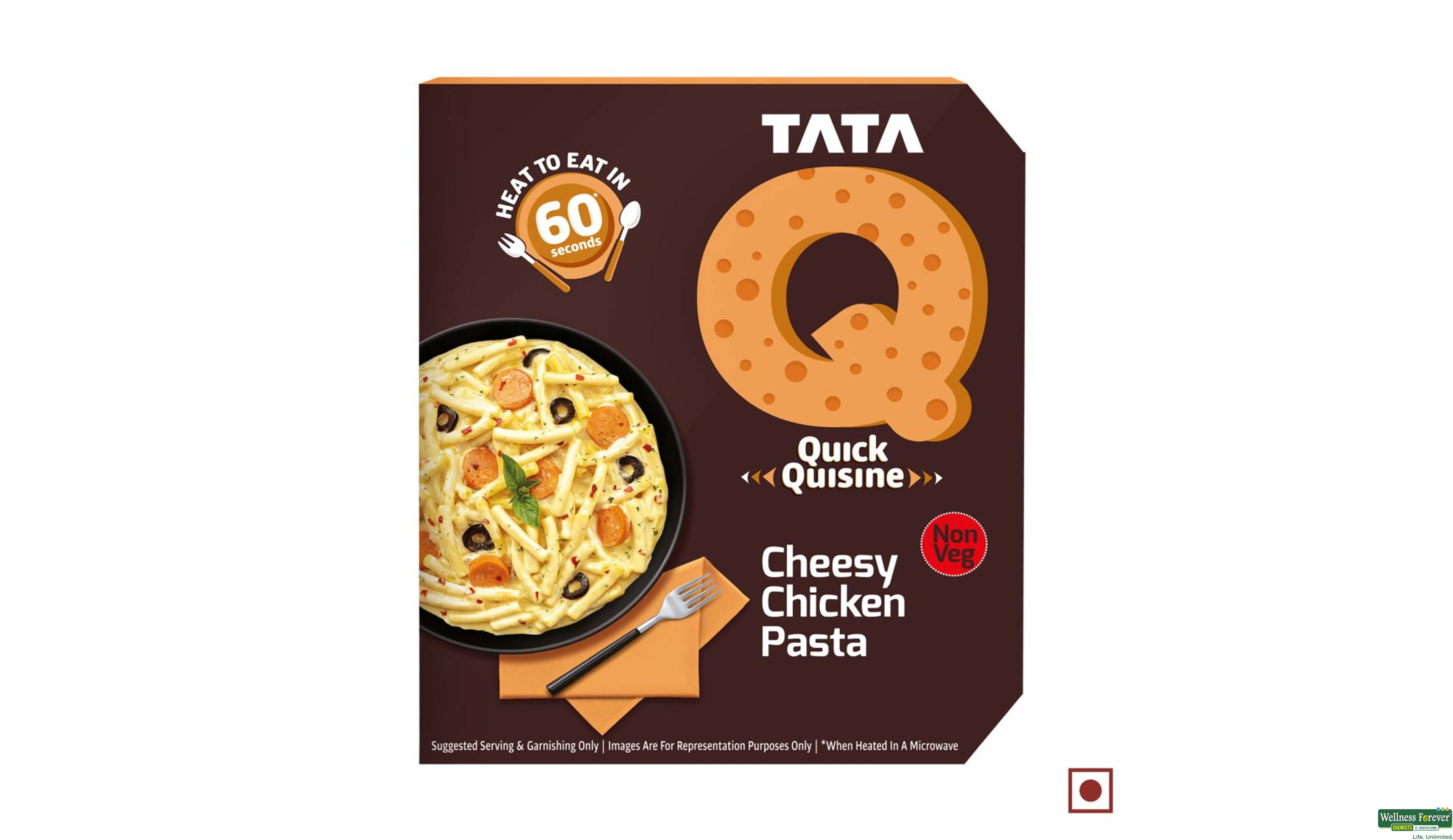 TATA Q CHEESY CHICKEN PASTA 305GM- 2, 305GM, null