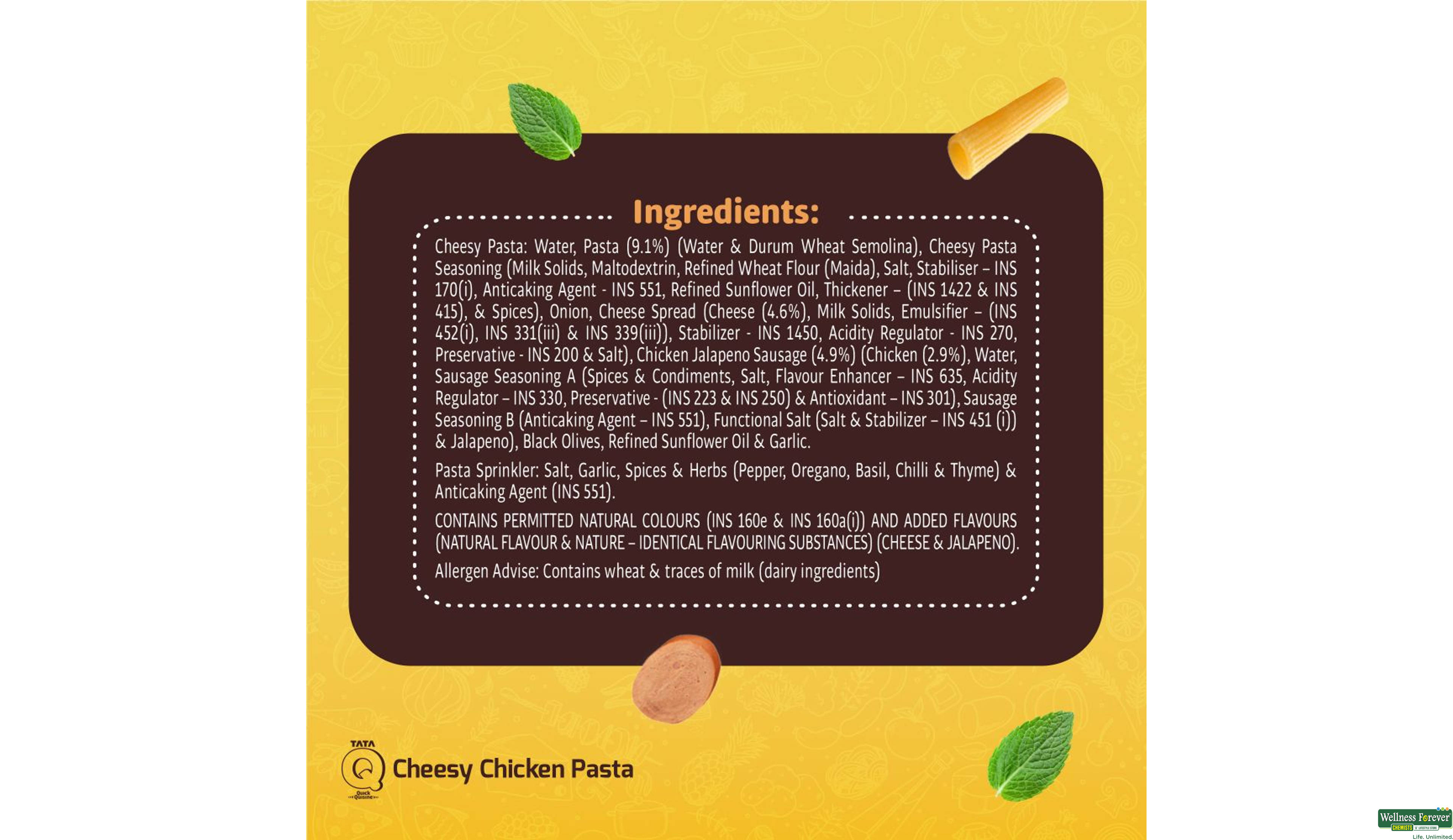 TATA Q CHEESY CHICKEN PASTA 305GM- 8, 305GM, null