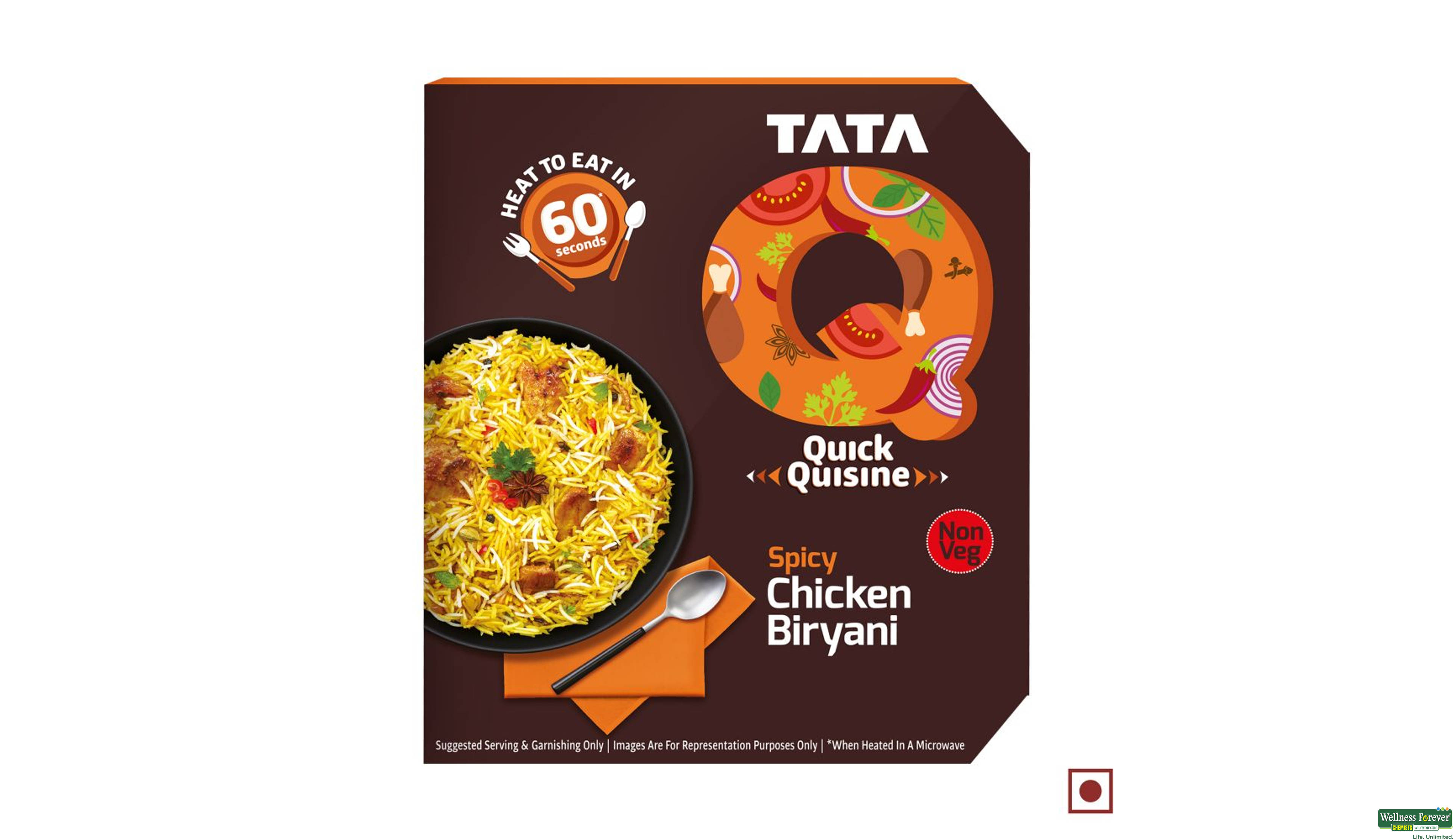 TATA Q SPICY CHICKEN BIRYANI 330GM- 2, 330GM, null